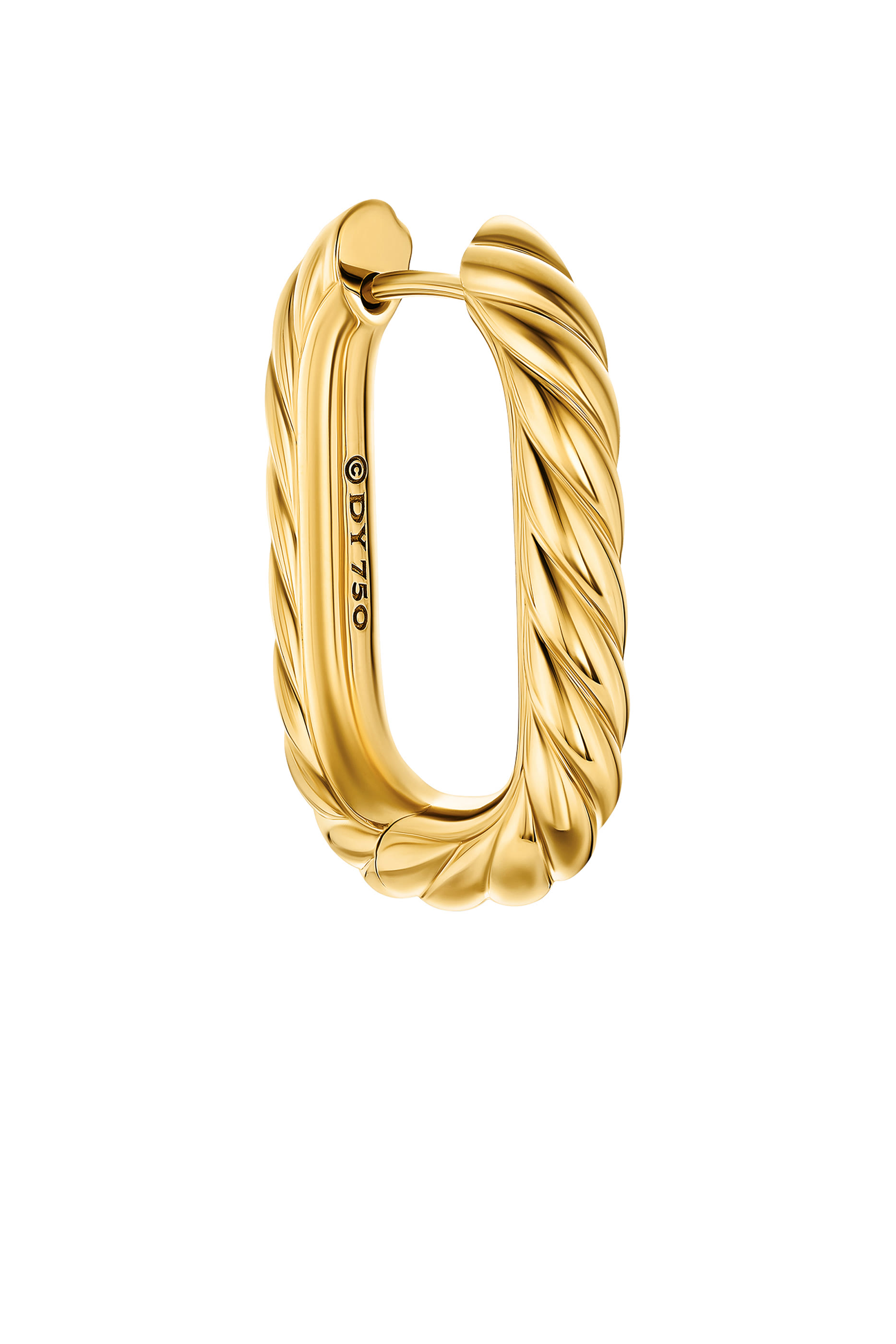 DY Madison® Cable Hoop Earrings, 18K Yellow Gold