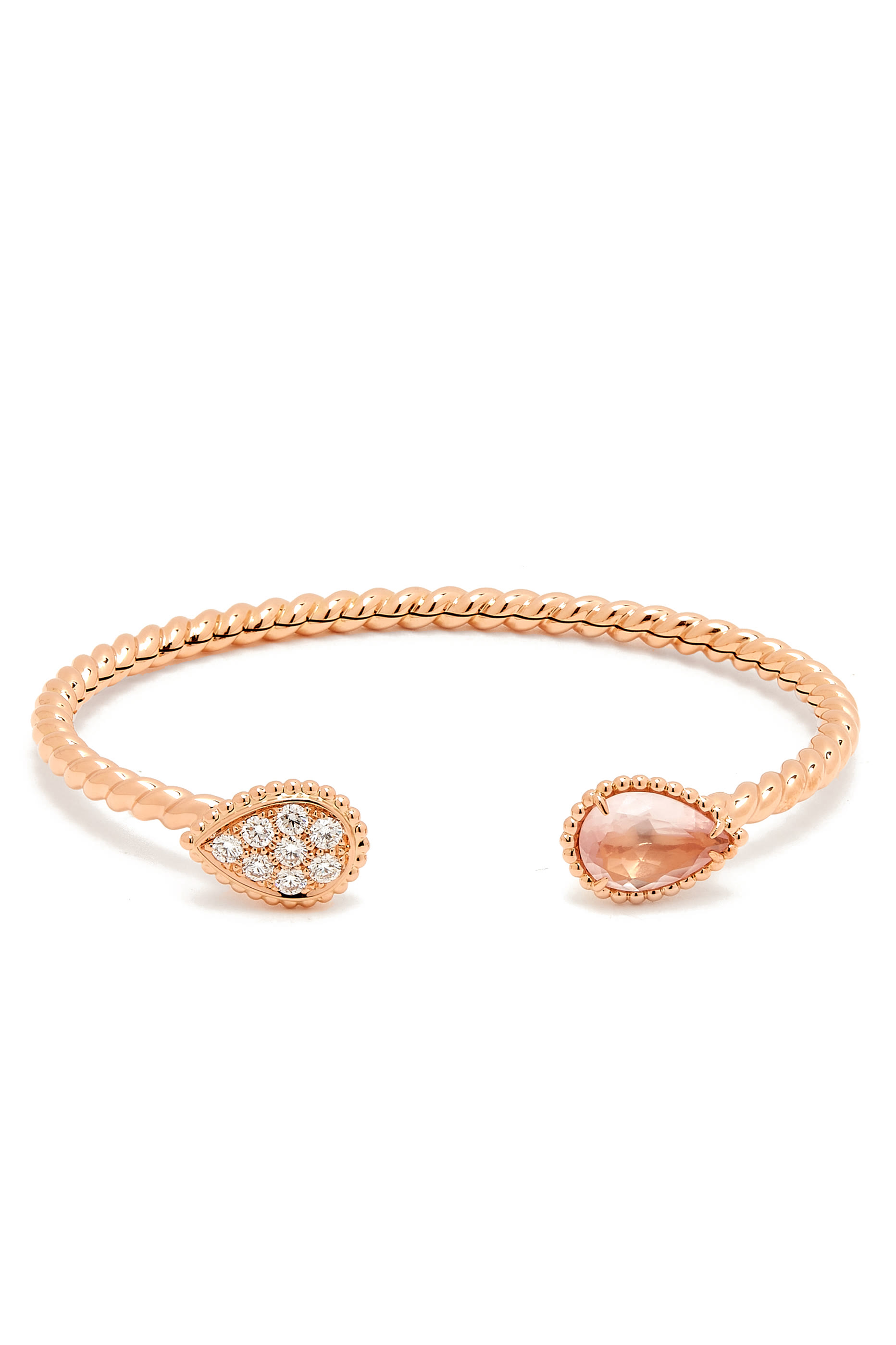 Serpent Boheme Rhodolite Garnet Small Ring, 18k Rose Gold & Rhodolite