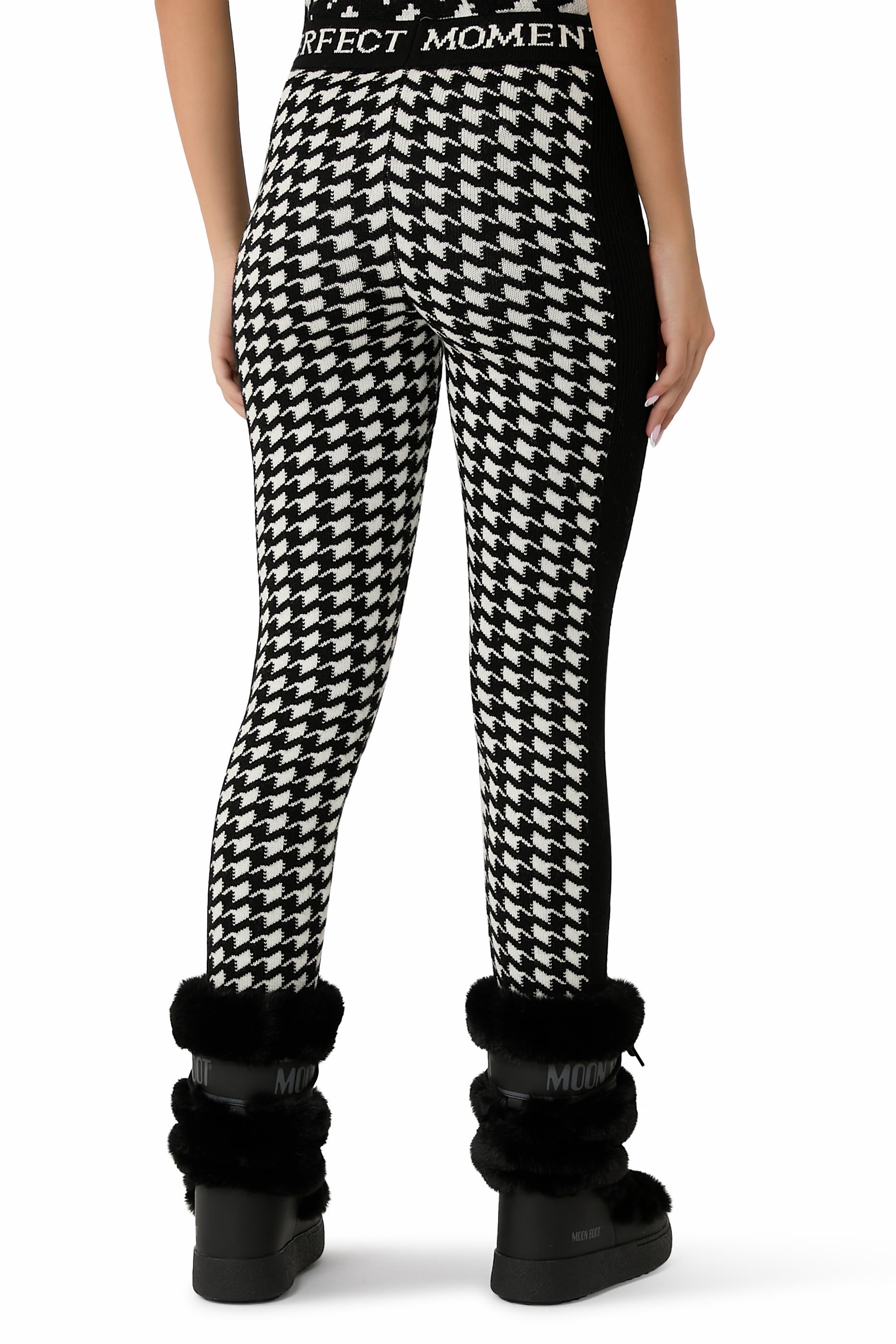 Houndstooth Merino Wool Leggings 