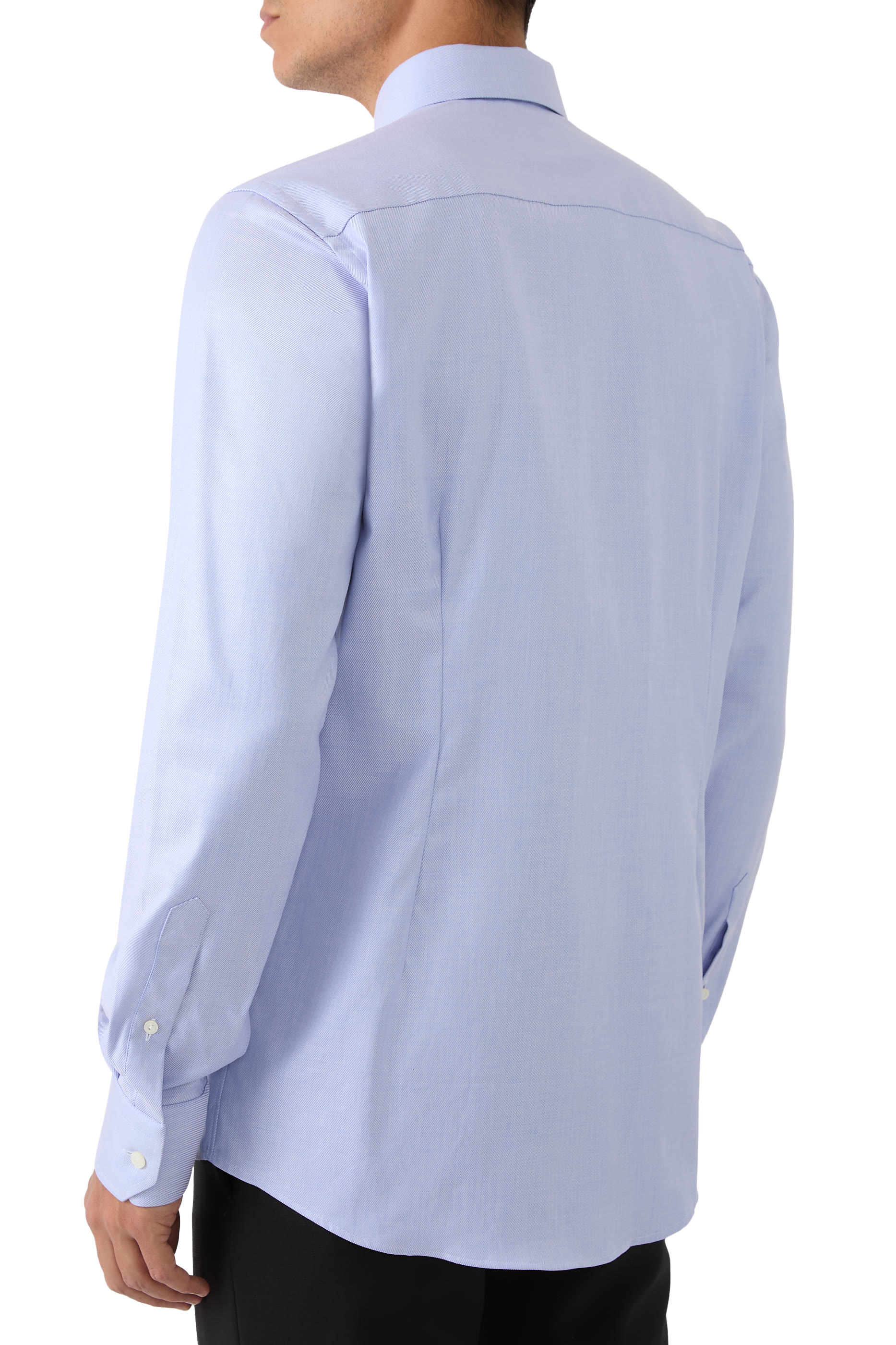 M&eacute;lange Solid Cotton TENCEL&trade; Lyocell Shirt