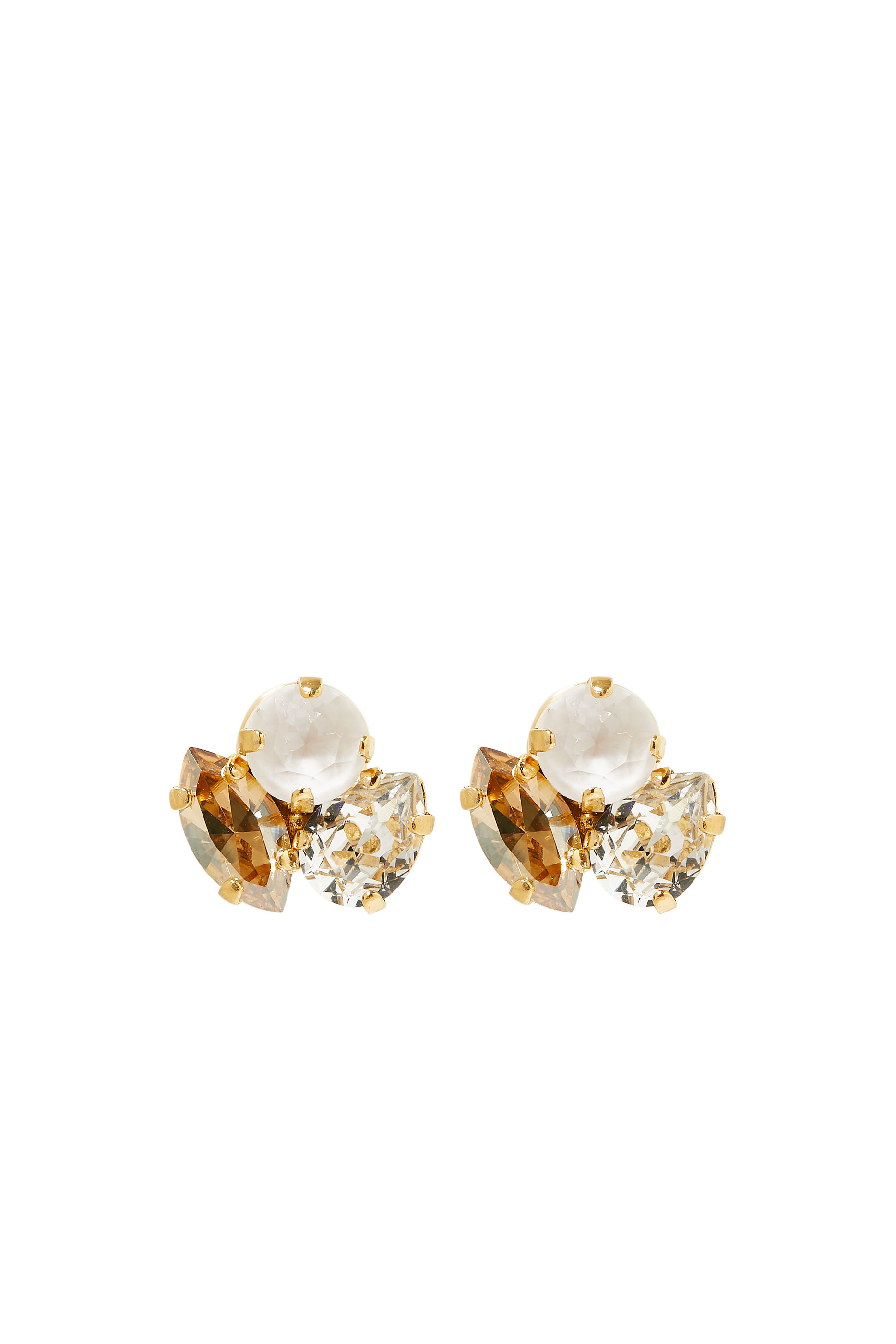 Ana Earrings, 18k Gold-Plated Metal & Swarovski Crystals
