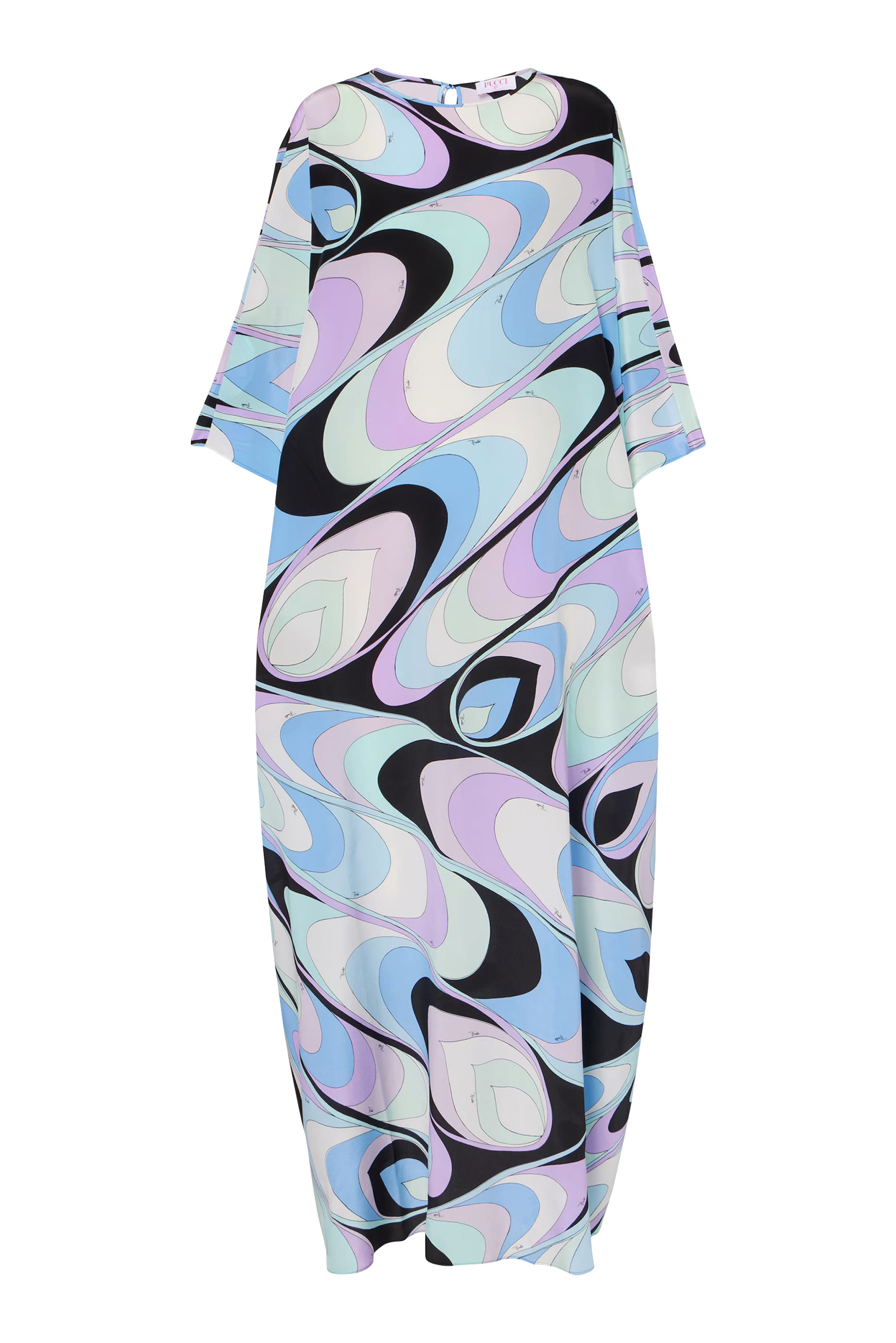 Onde-Print Silk Kaftan