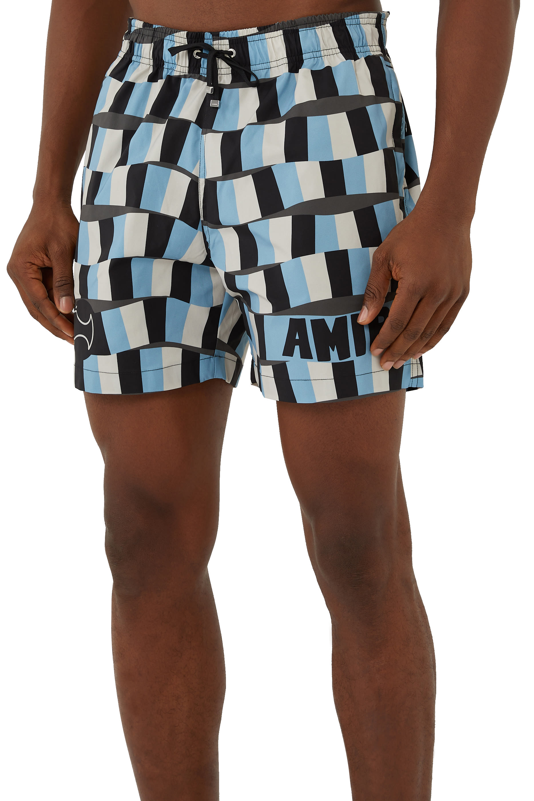 Snake Checker Silk Shorts