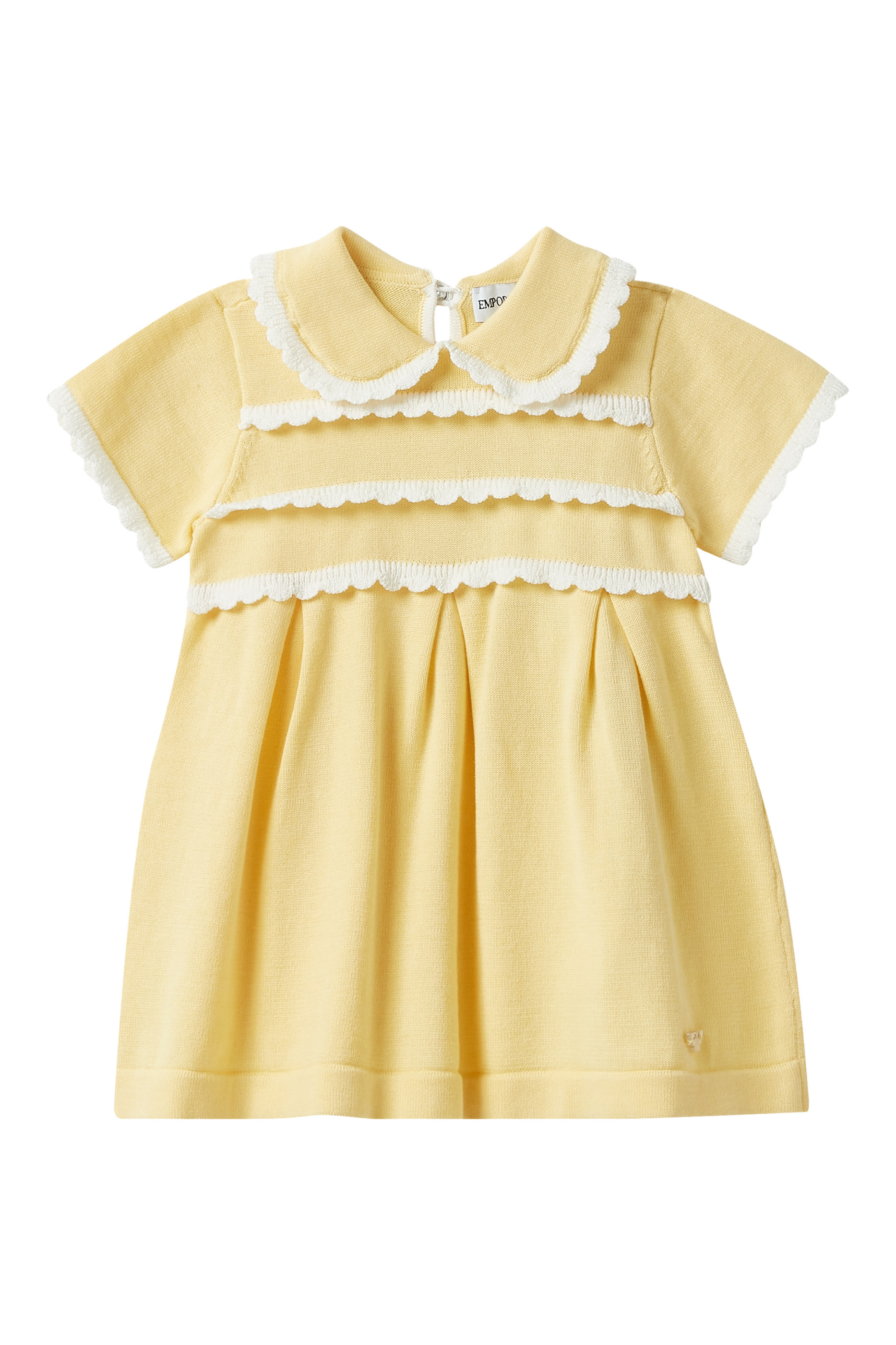 Kids Knit Picot Trim Dress
