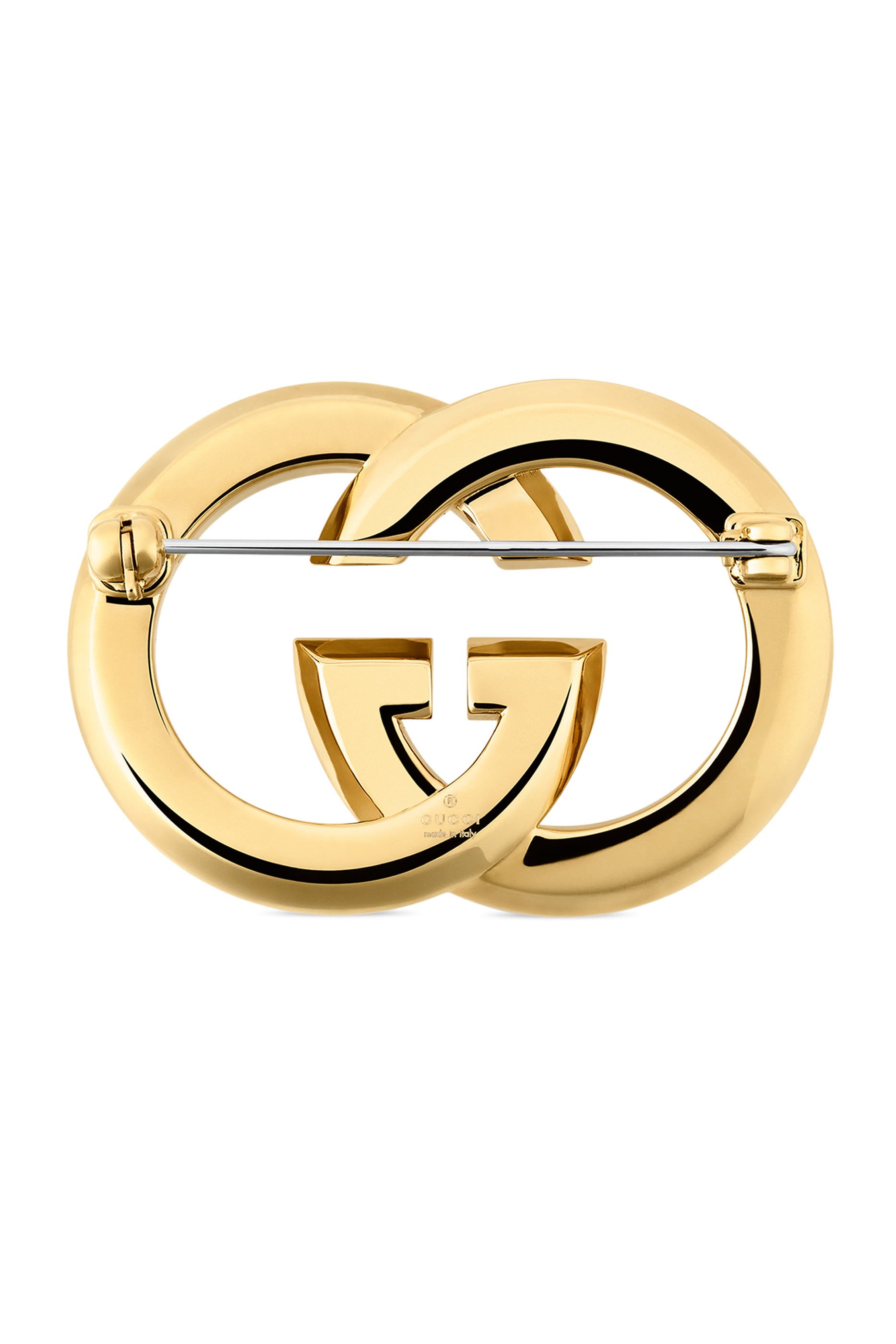 GG Interlocking Crystal Brooch