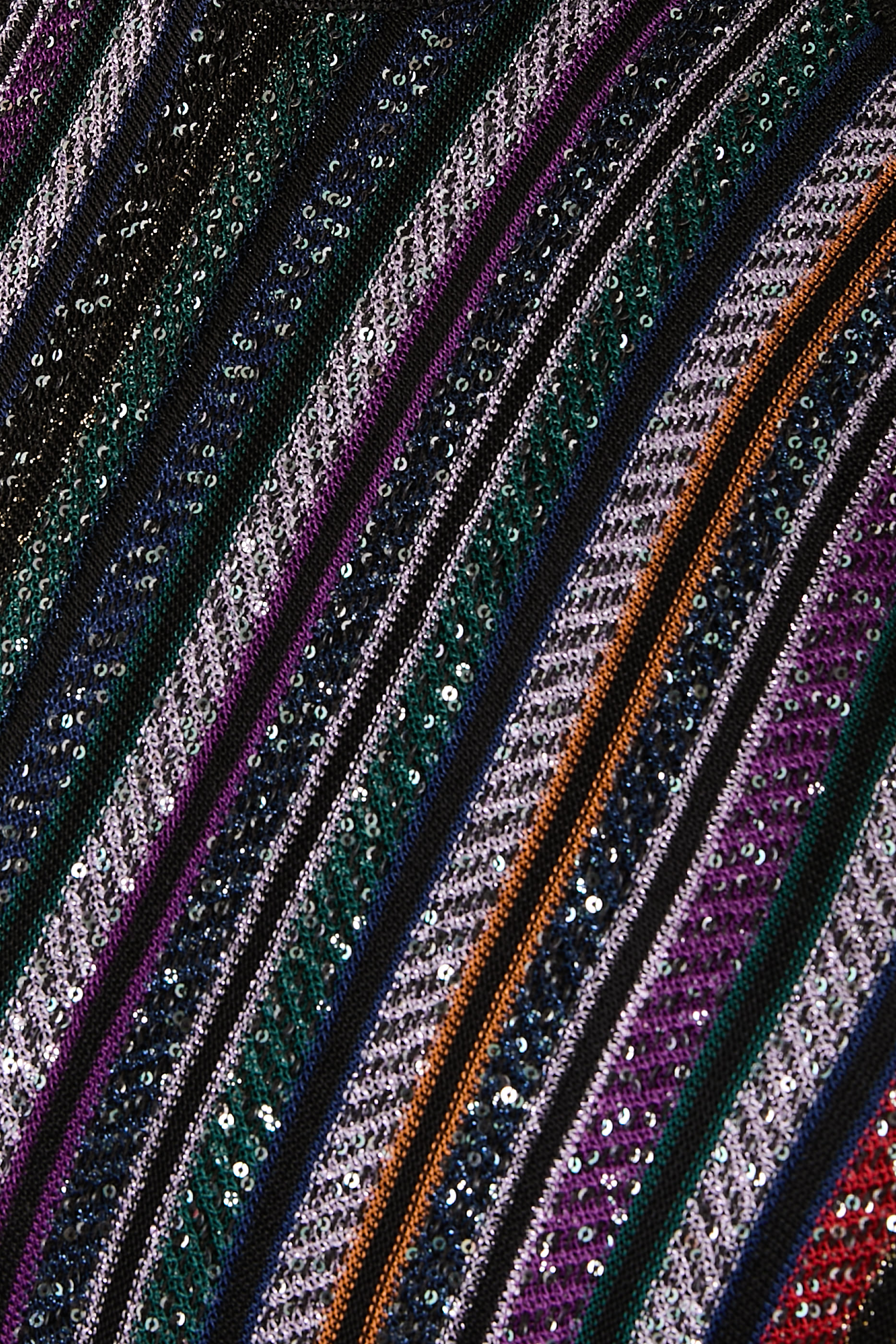 Striped Sequins Knitted Maxi Dress