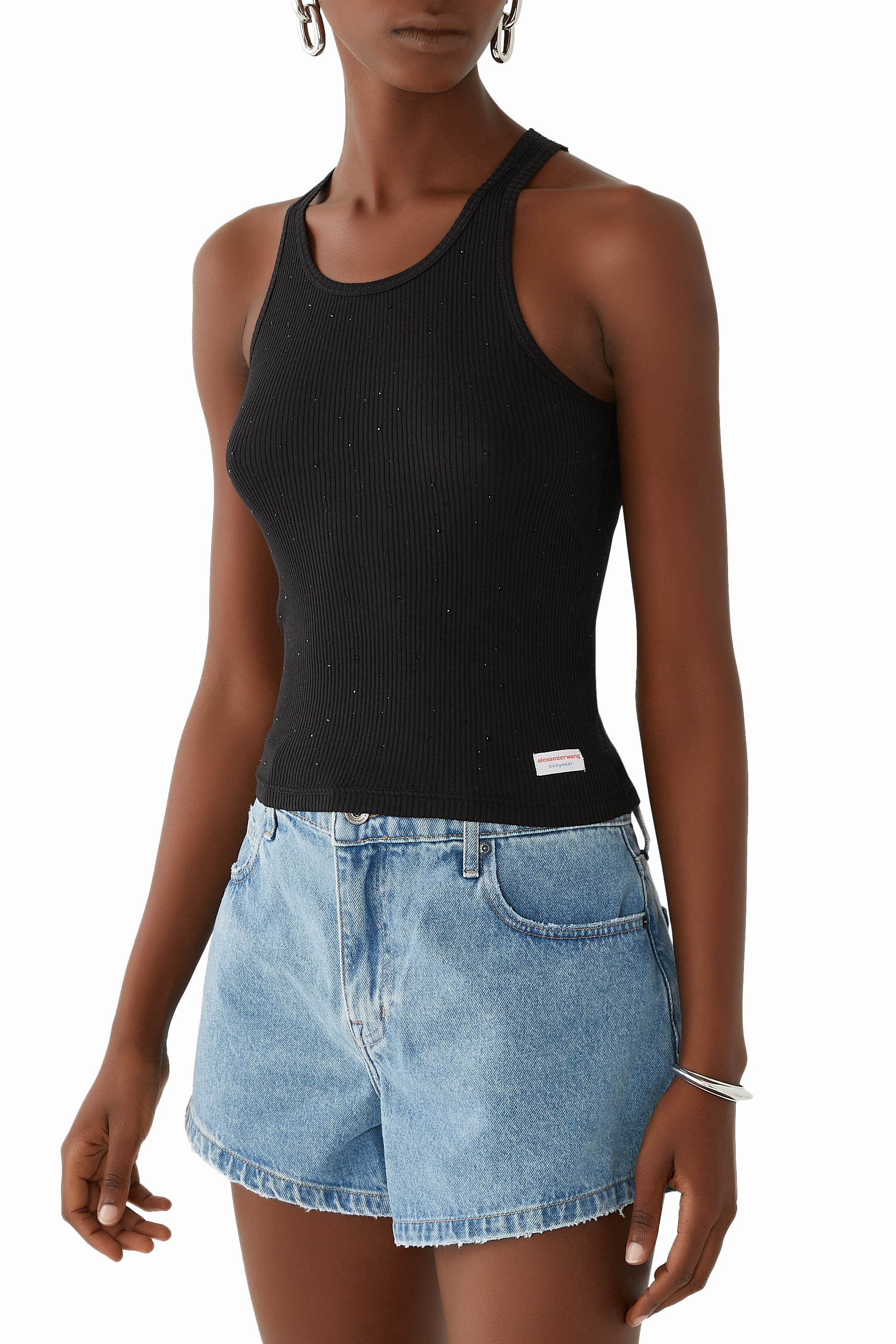 Crystal Hotfix Racer Tank Top