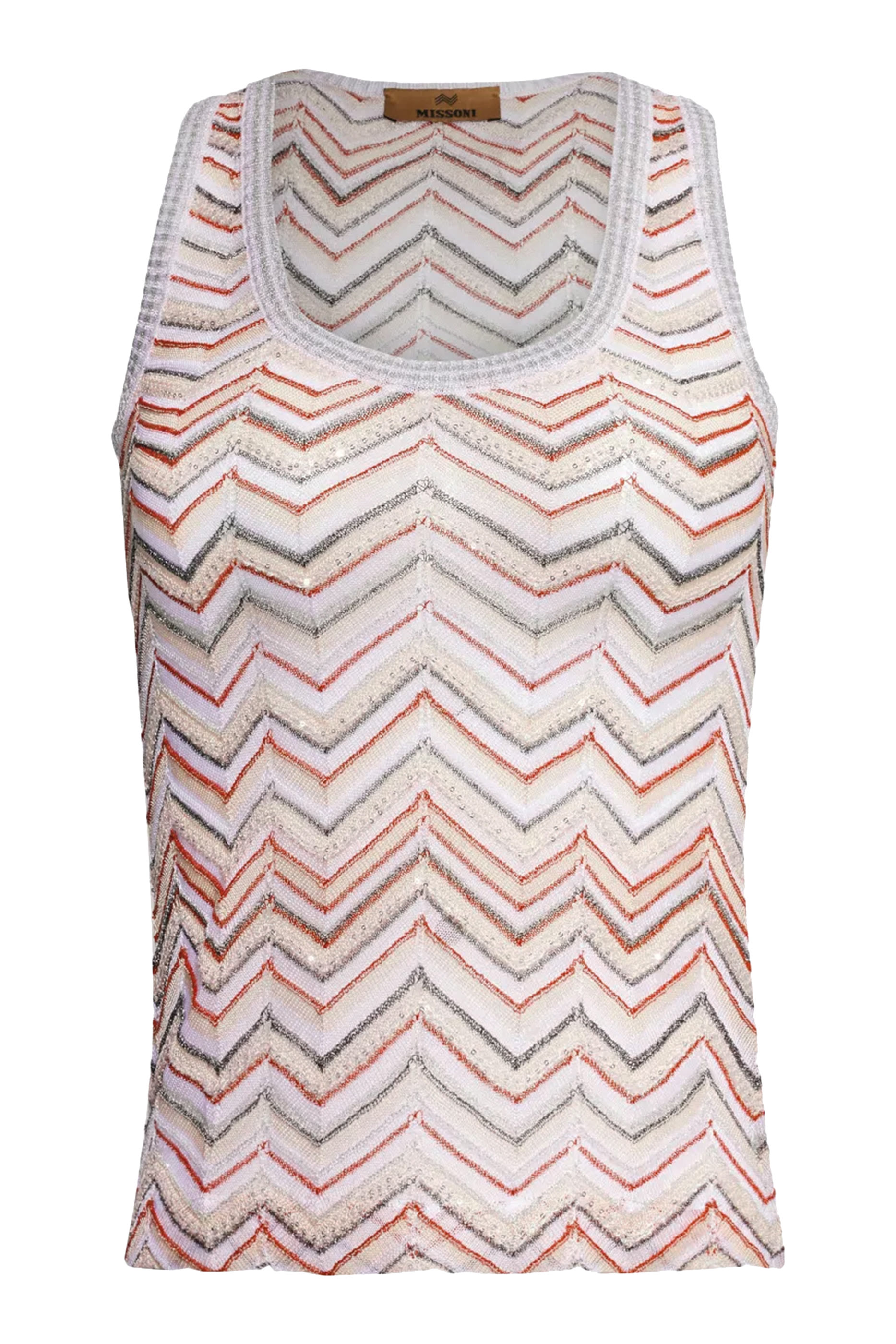 Zig Zag Crochet-Knit Tank