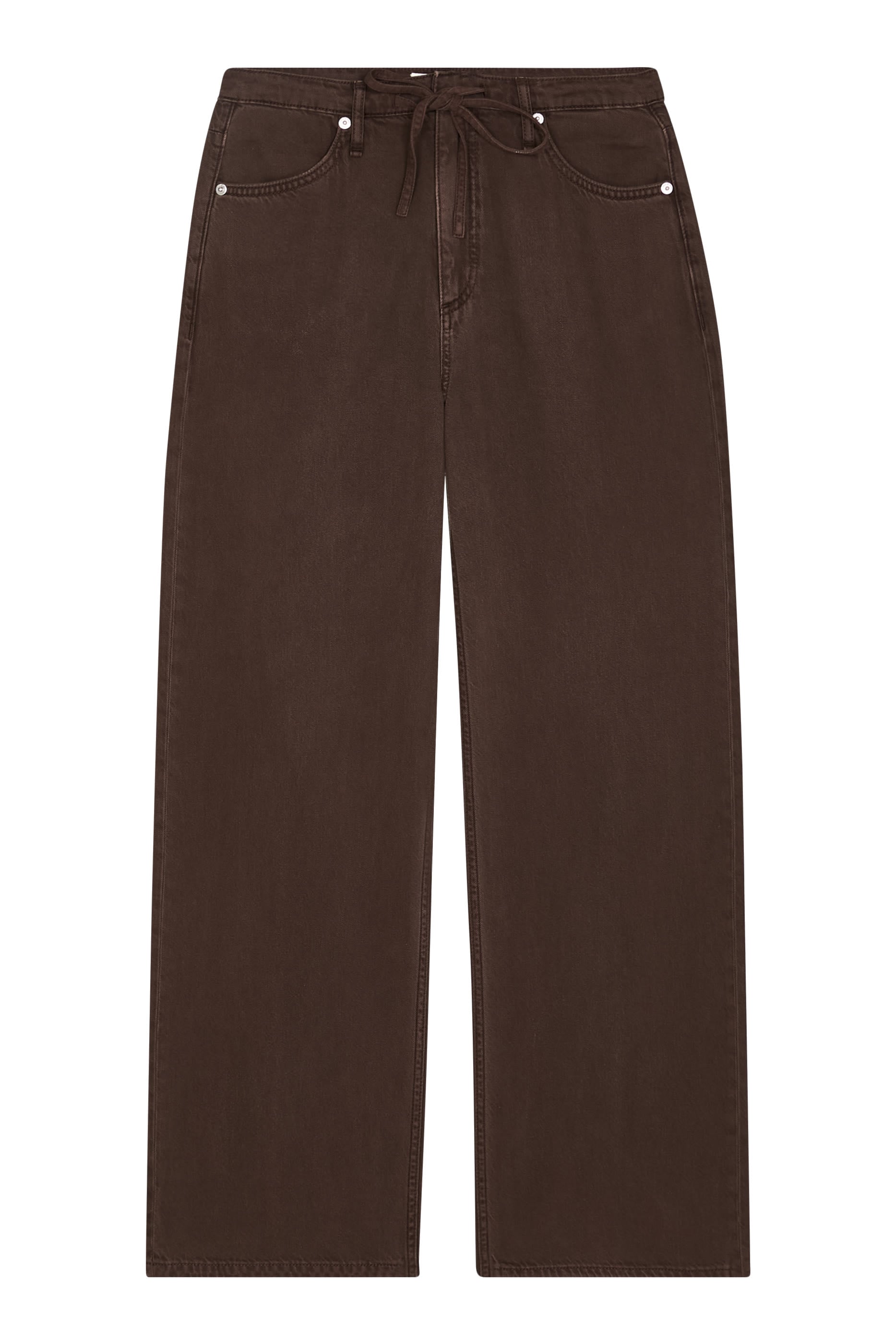 Phoebe Drawstring Wide-Leg Jeans