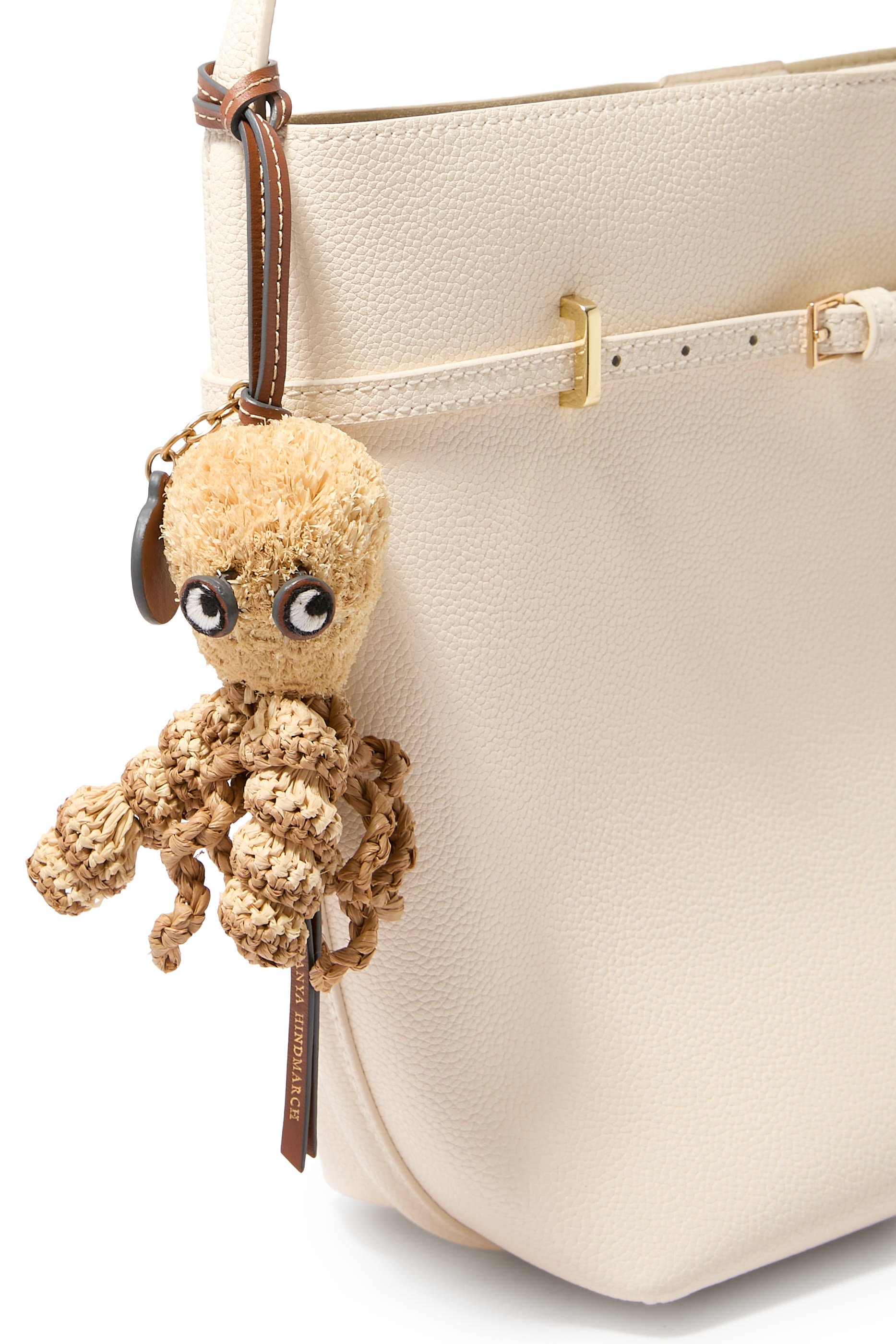 Octopus Raffia Keychain Charm