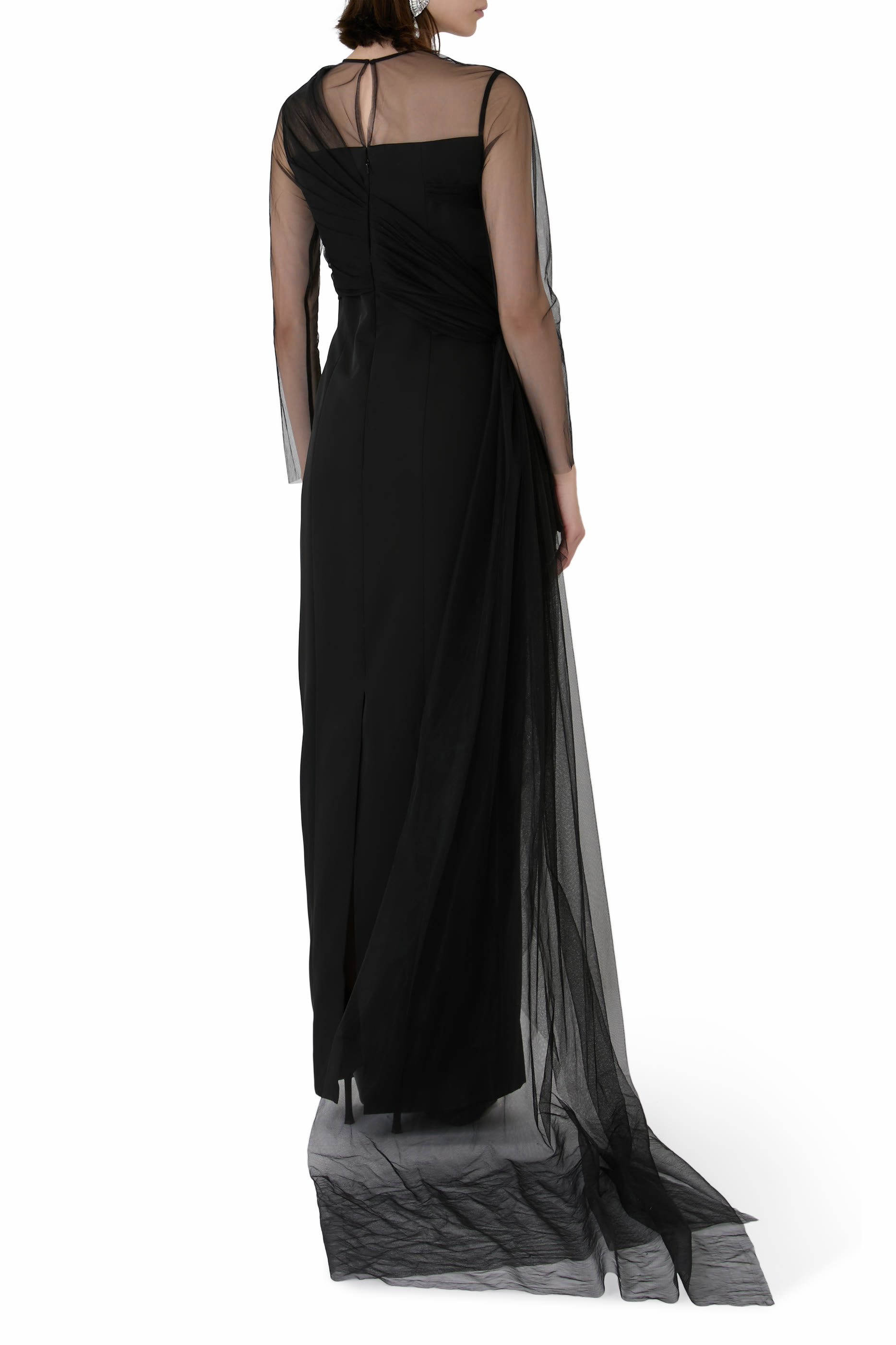 Illusion Sleeves Gown