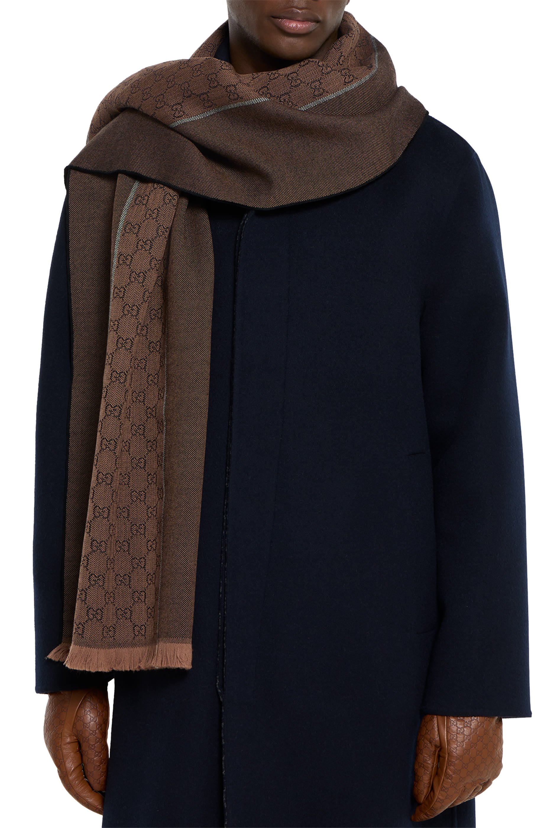 GG Wool Jacquard Scarf