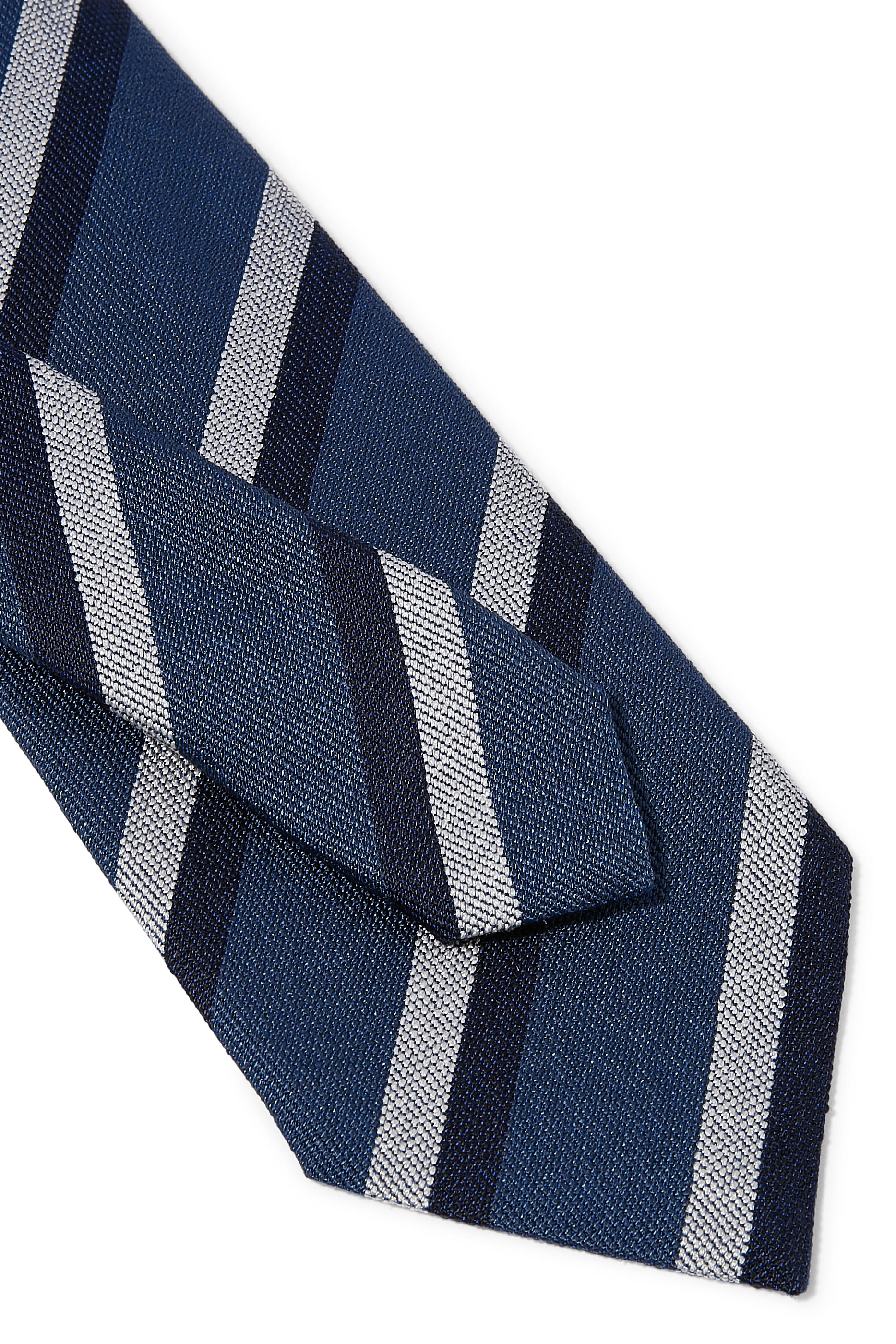 Striped Woven Silk Tie