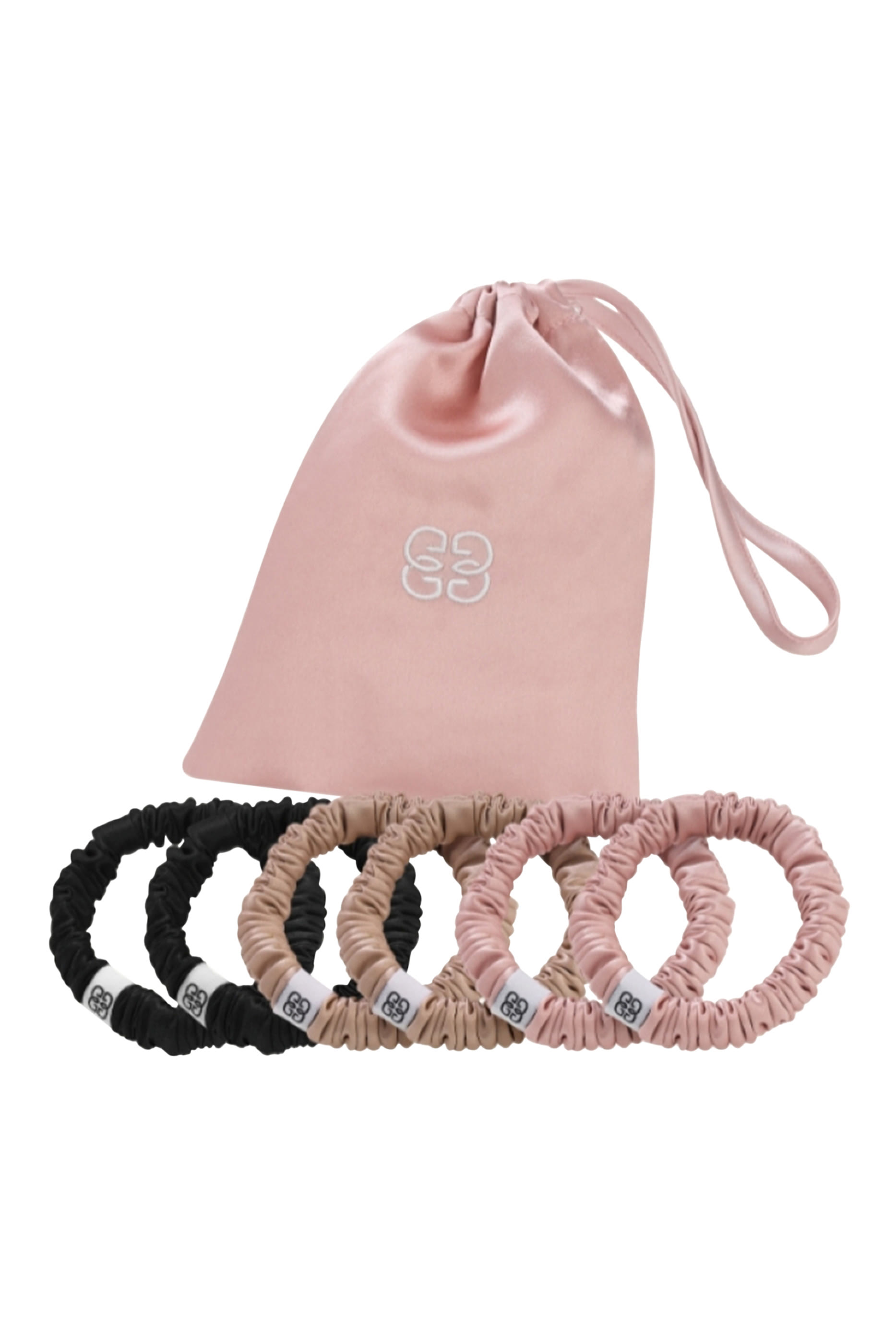 Silk Scrunchies, Set Of 6