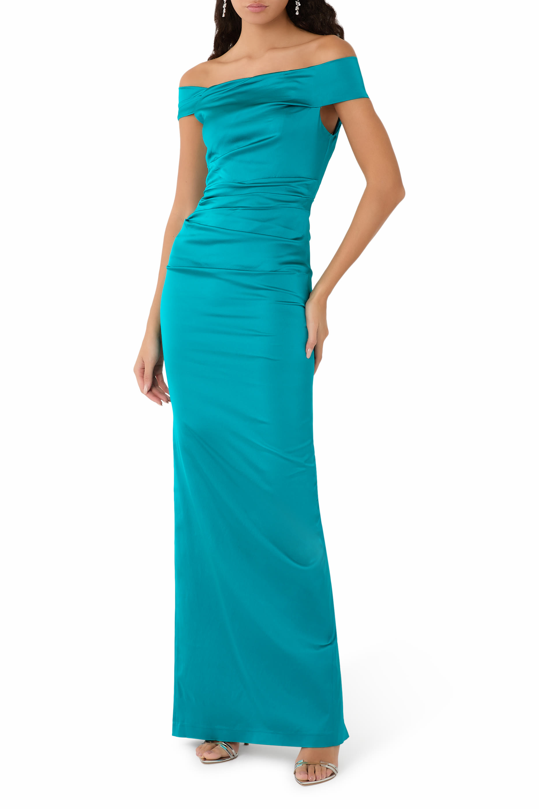  Draped Column Dress