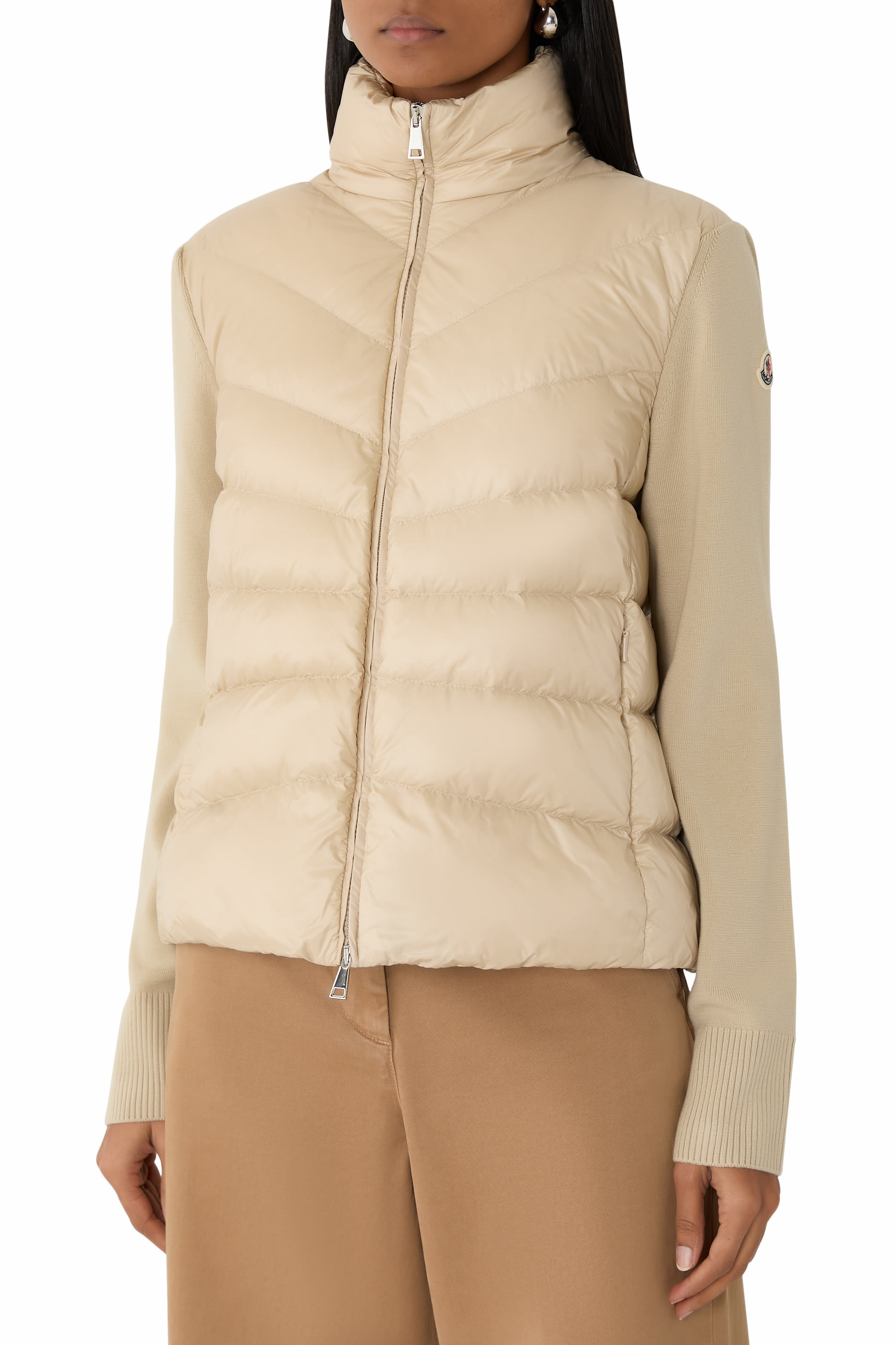  Padded Wool Cardigan