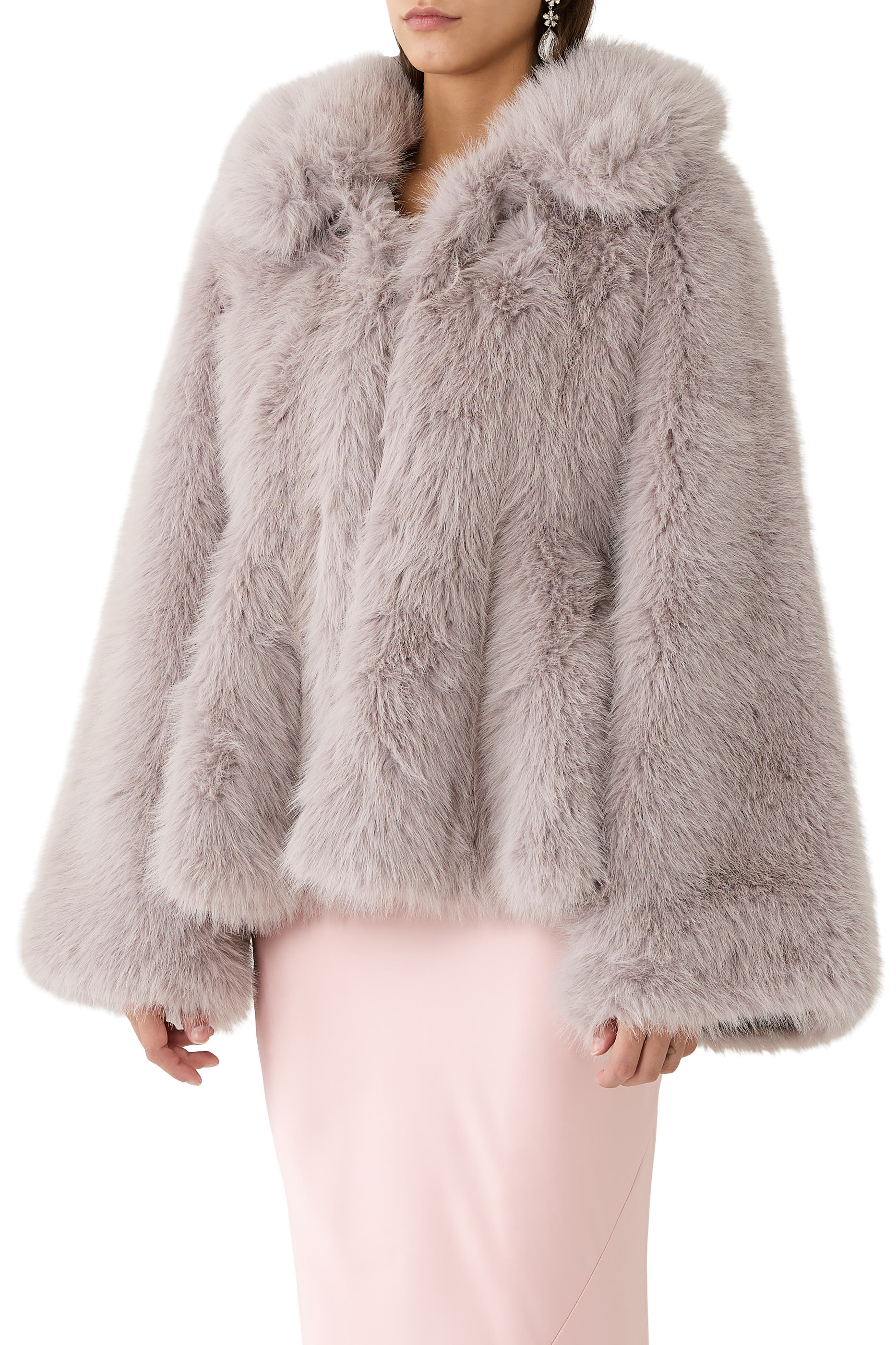 Faux Fur Flared Jacket