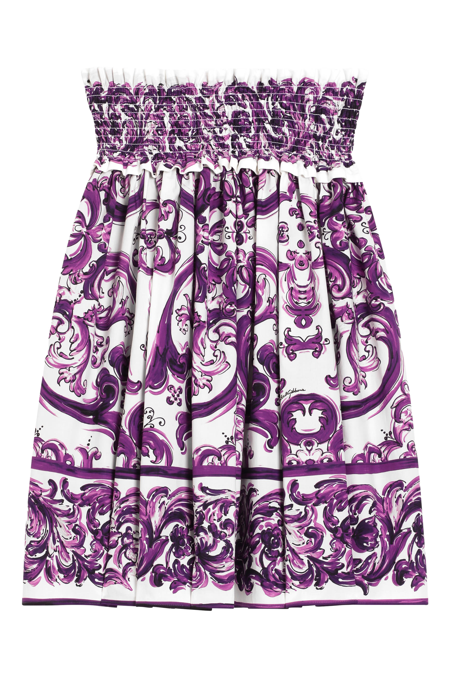 Kids Majolica Print Cotton Skirt