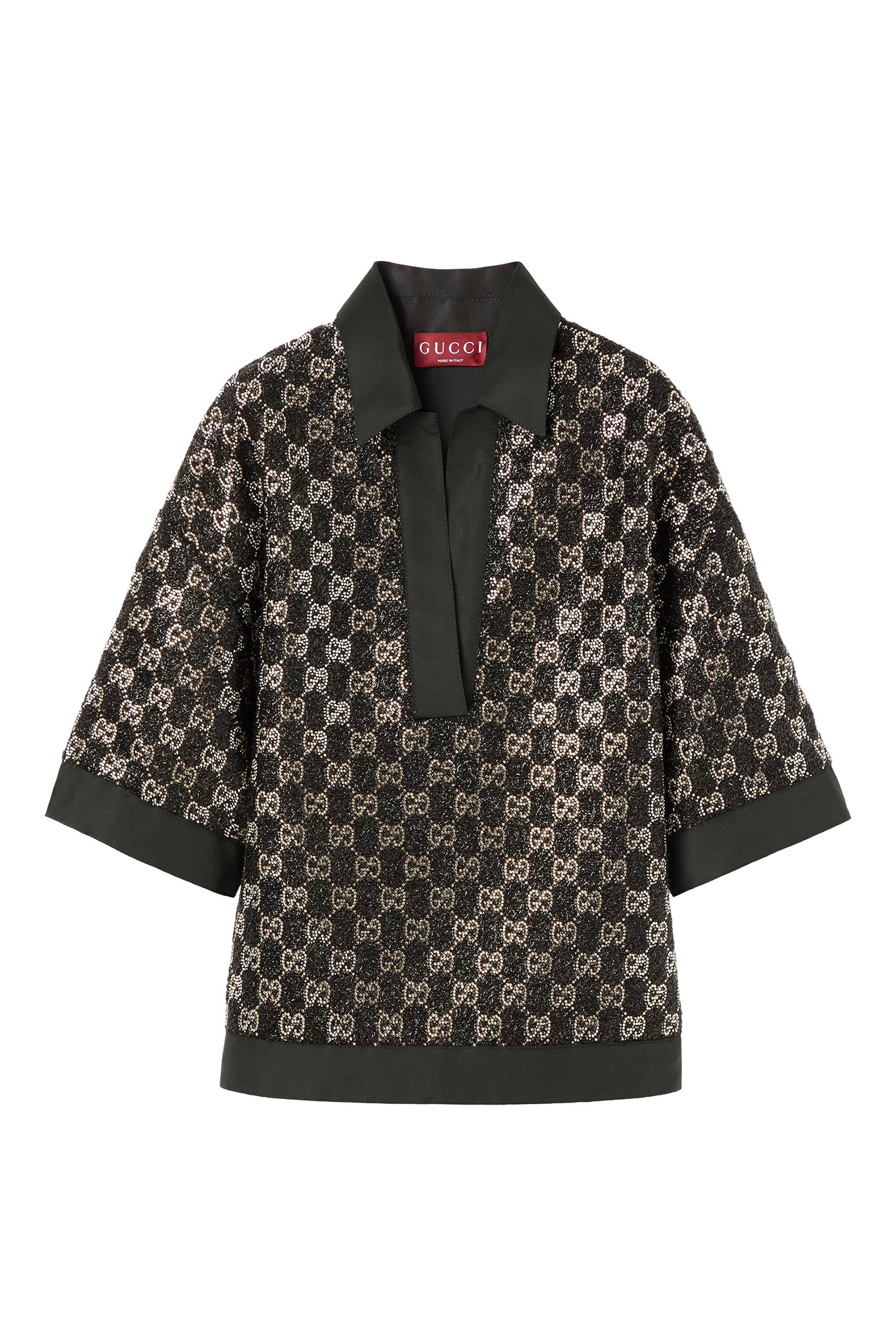 GG Wool Tweed Lam&eacute; Top