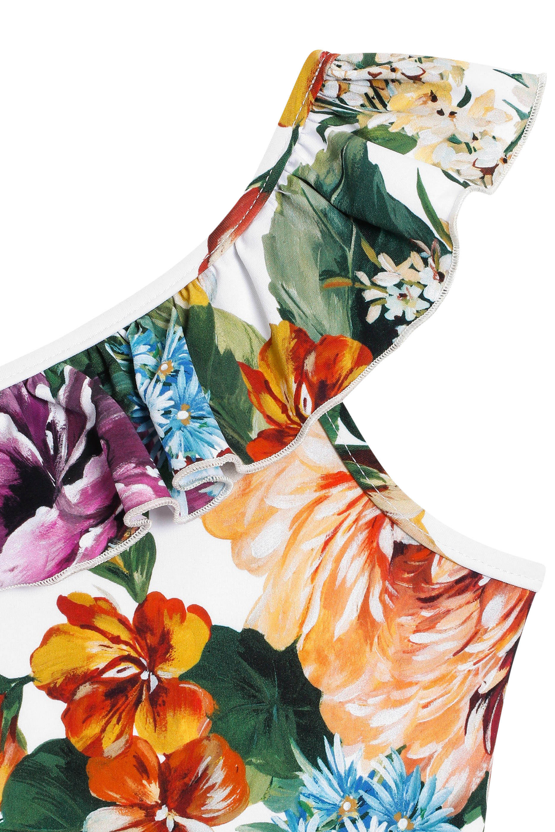 Kids Floral Print One-Piece Swimsuit