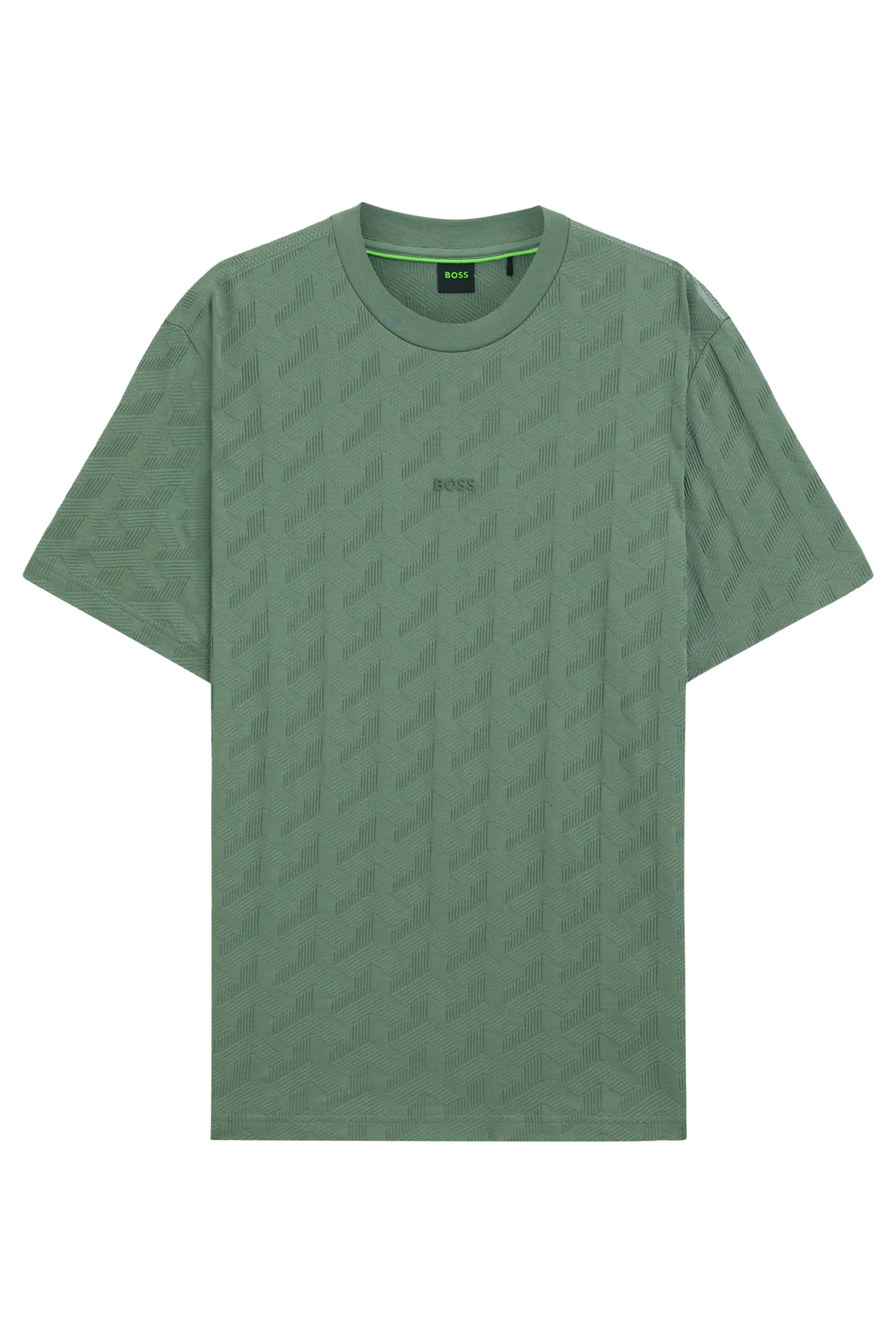 Cotton T-Shirt with Jacquard Pattern