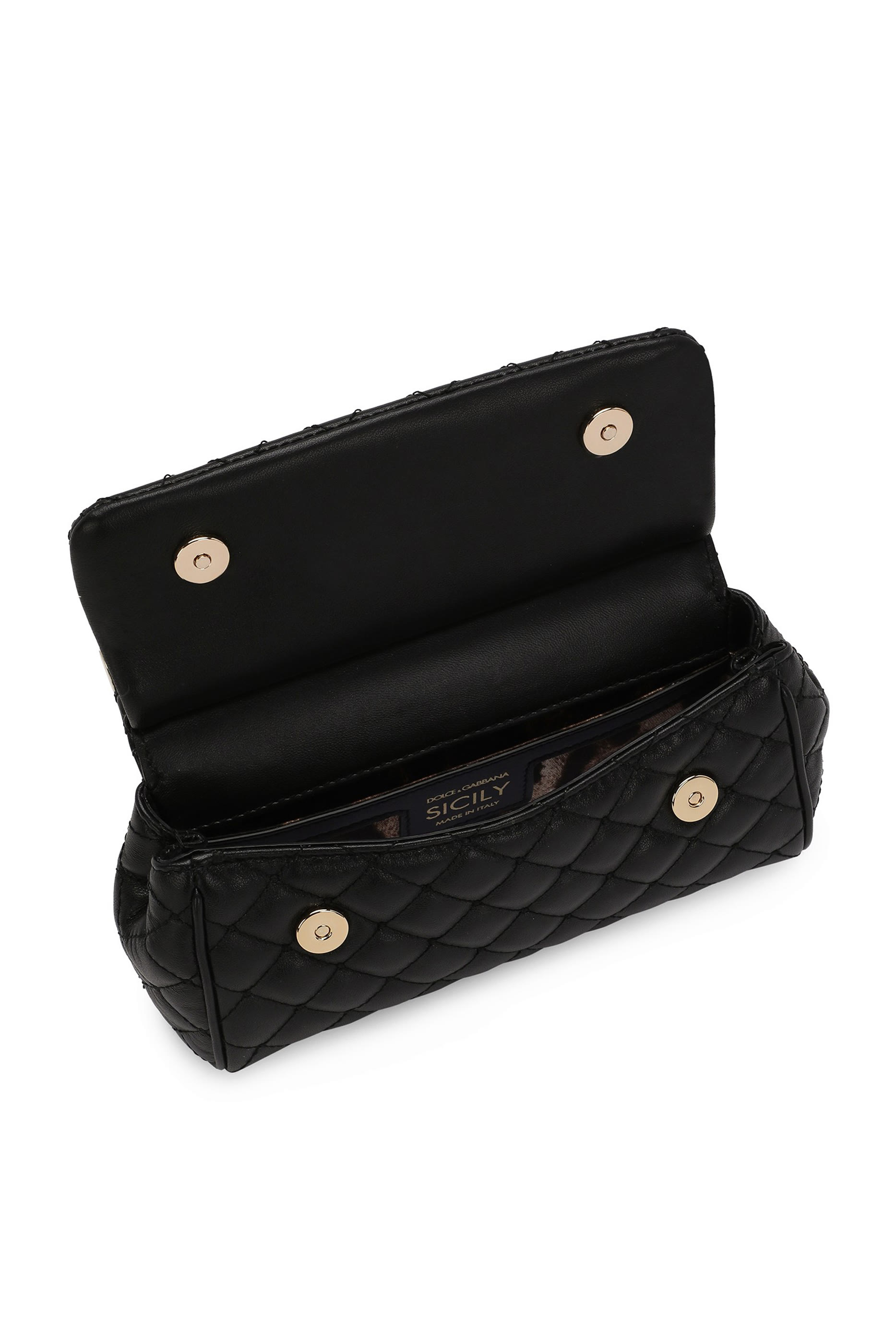 Small Sicily Quilted Nappa Leather Handbag