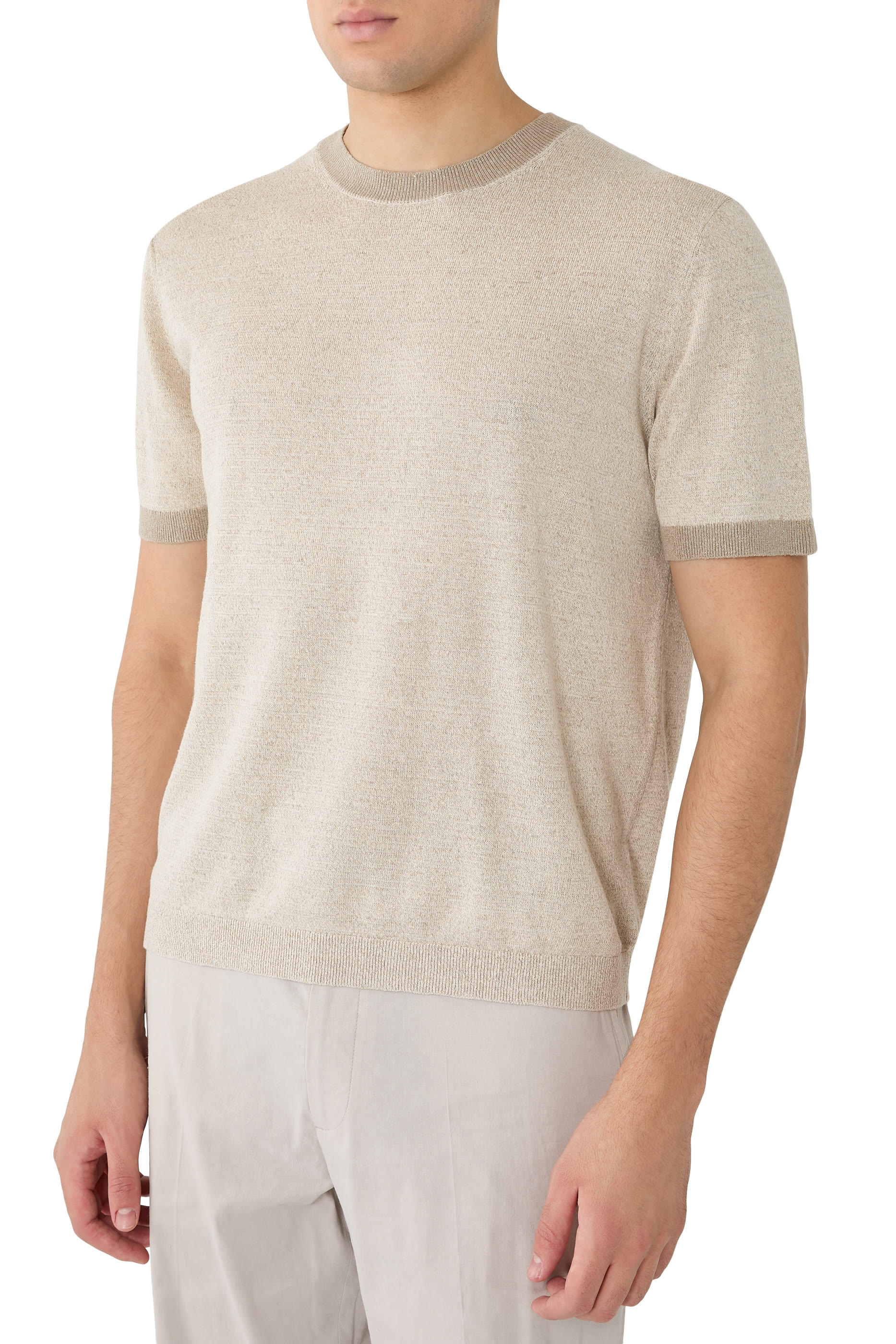 Crewneck Silk Linen T-Shirt