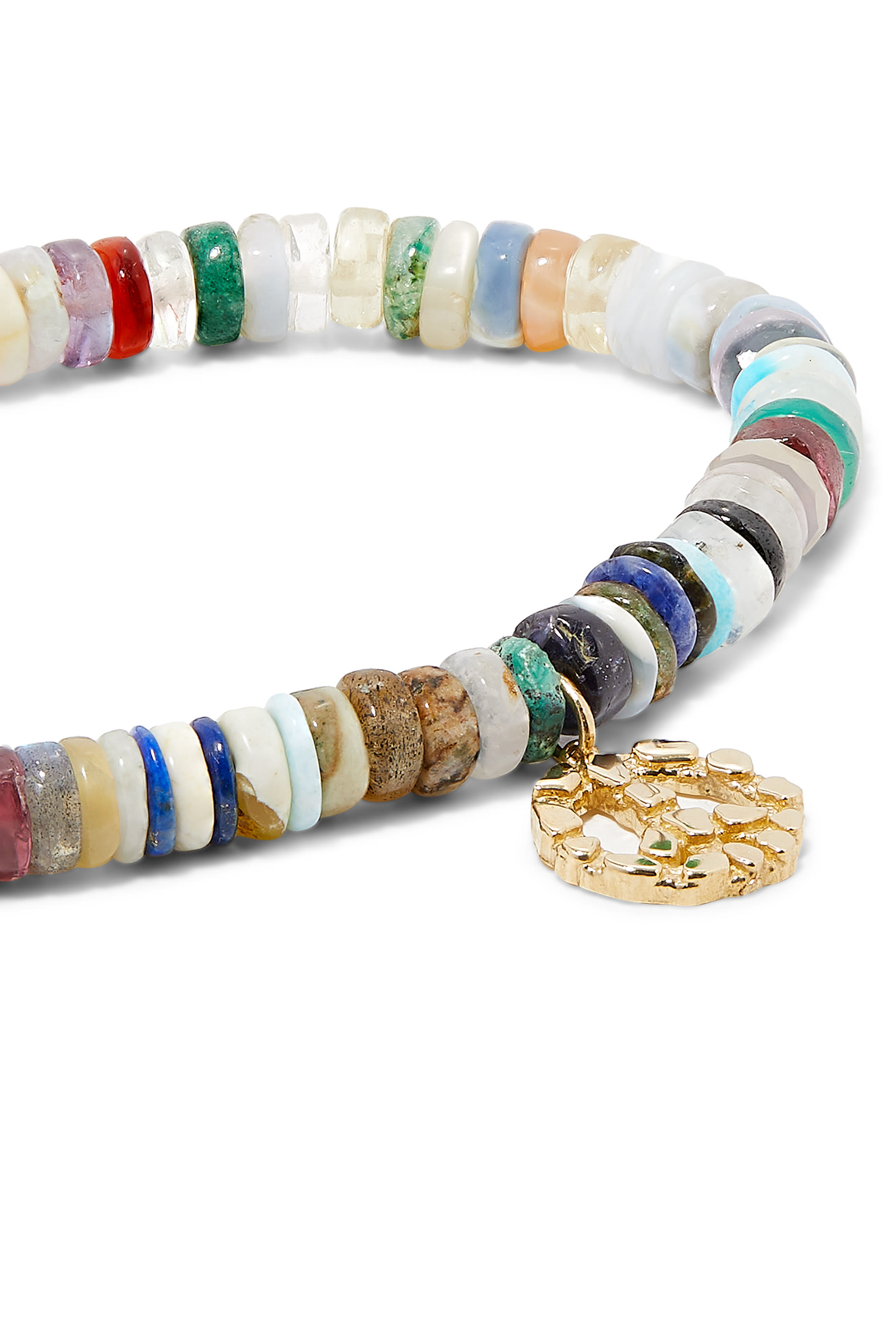 Multi-color Heishi Peace SignBracelet