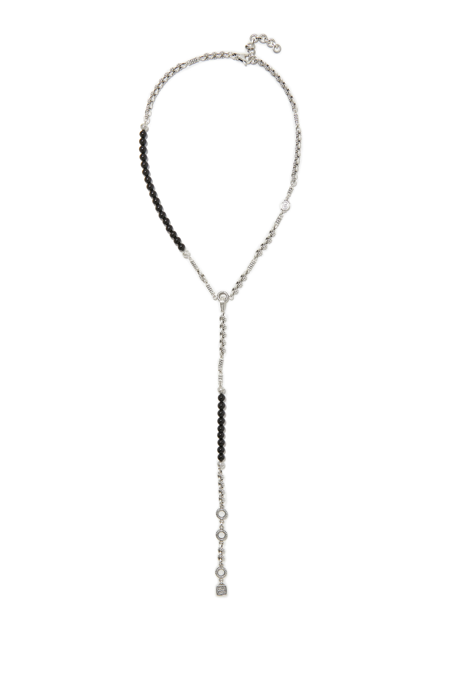 Multi-Way Contentment Necklace, Silver & Onyx