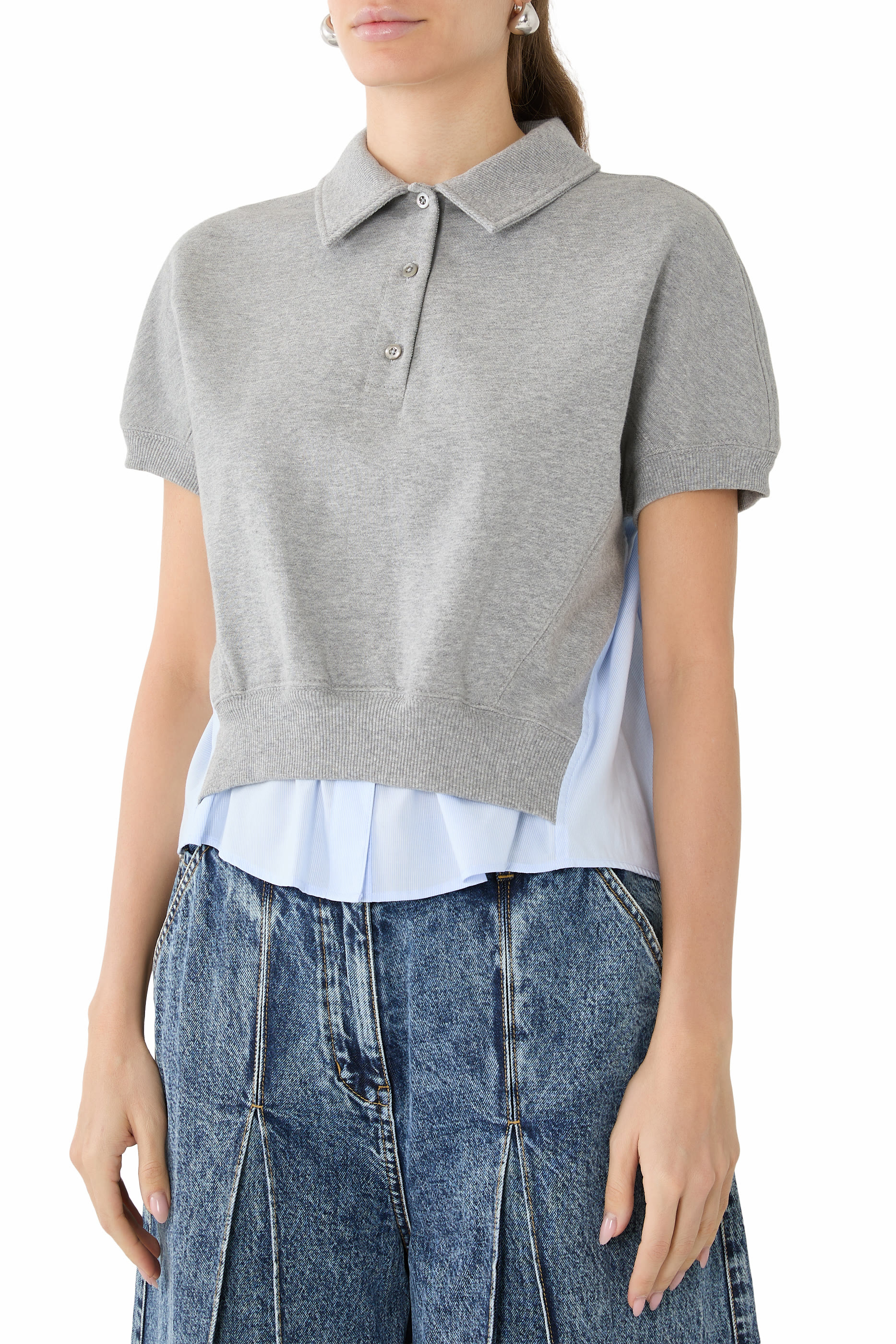  French Terry Polo with Shirting