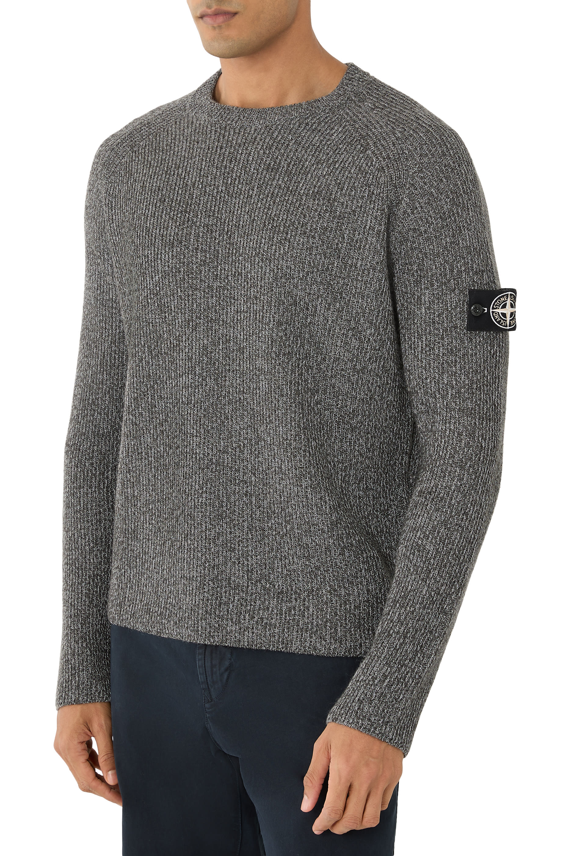 Crewneck Jumper with Reflective Coating