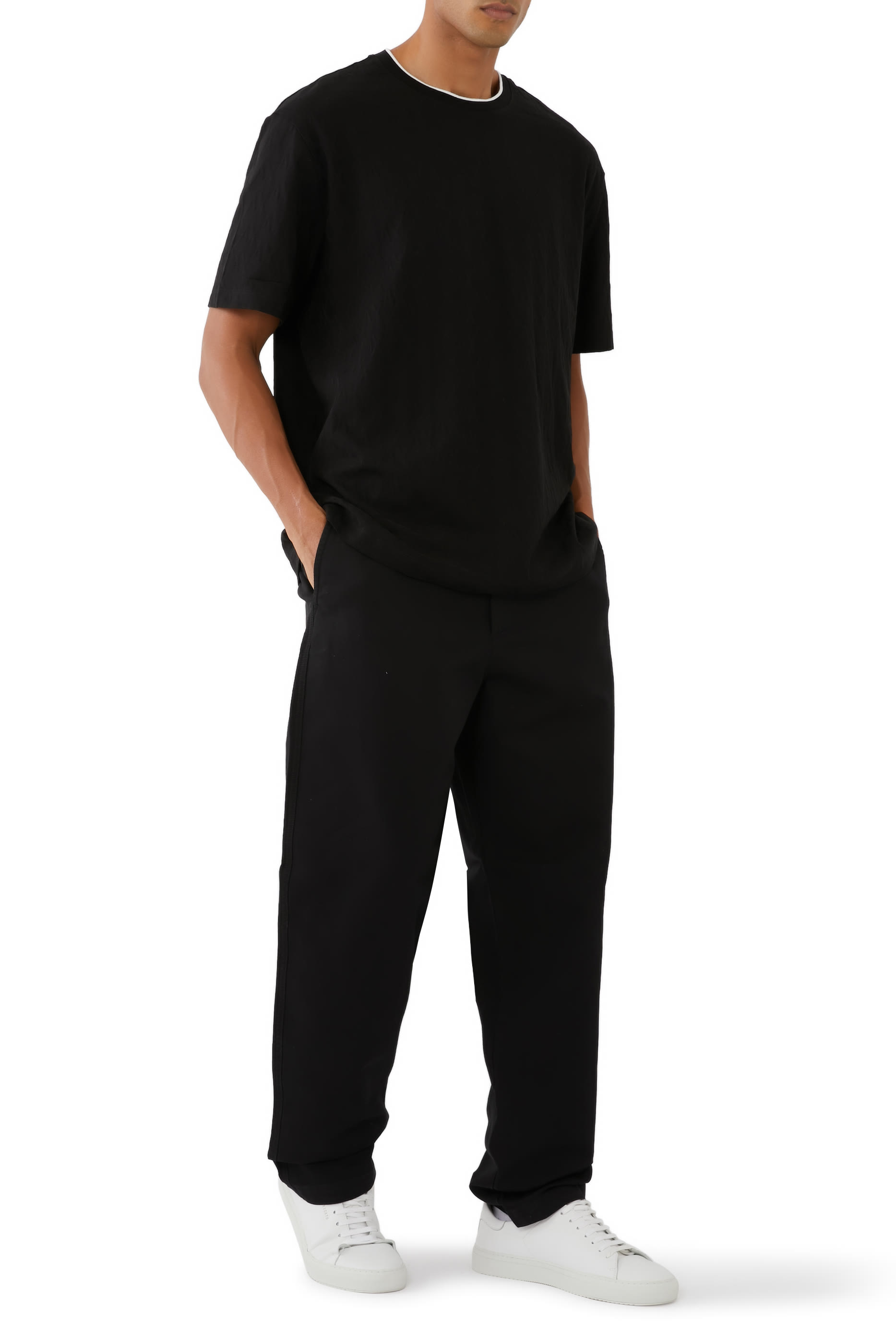 Grid AX Logo Formal Pants