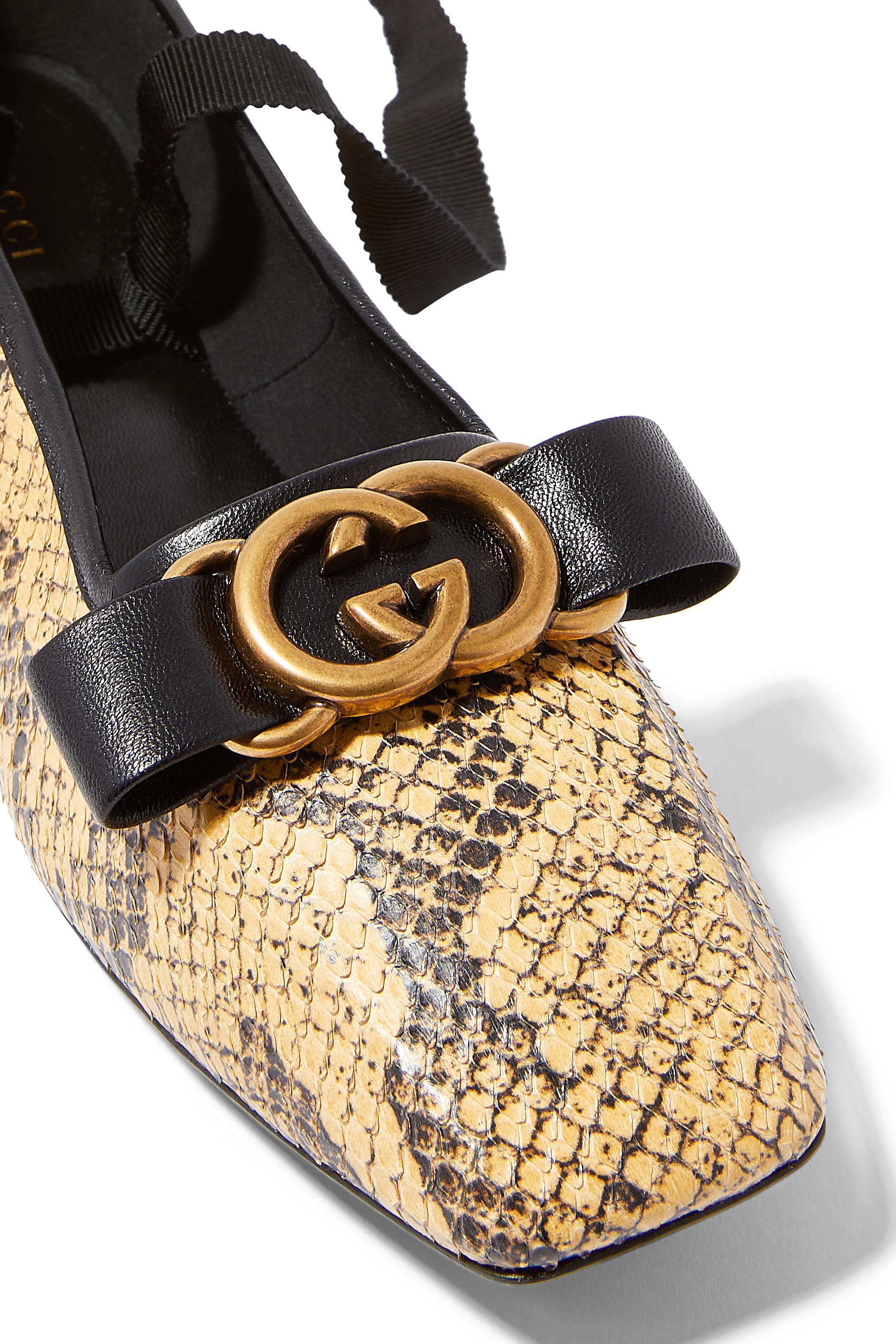 Double G Python Ballerina Flats
