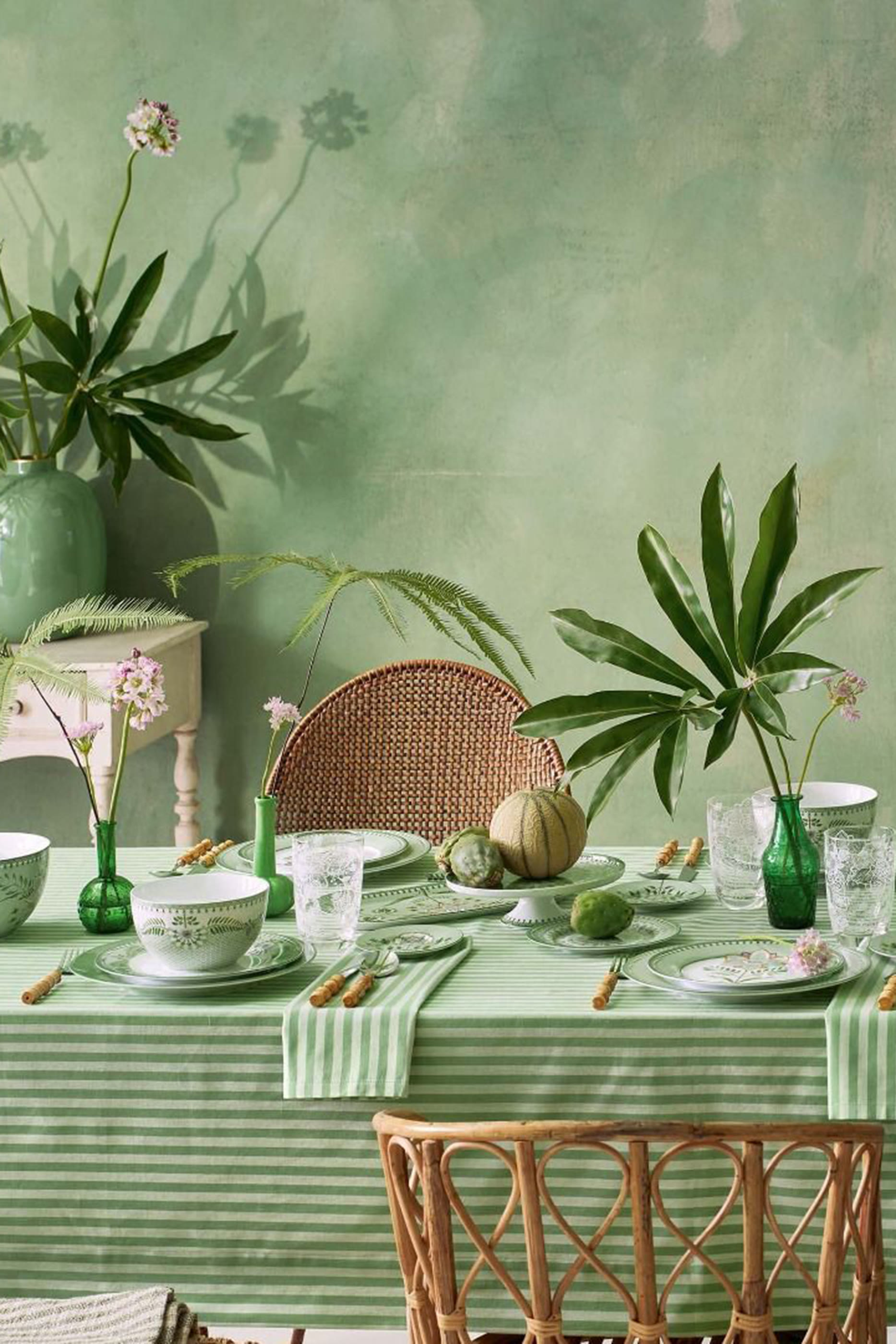 Lily & Lotus Tiles Sugar and Creamer Plate