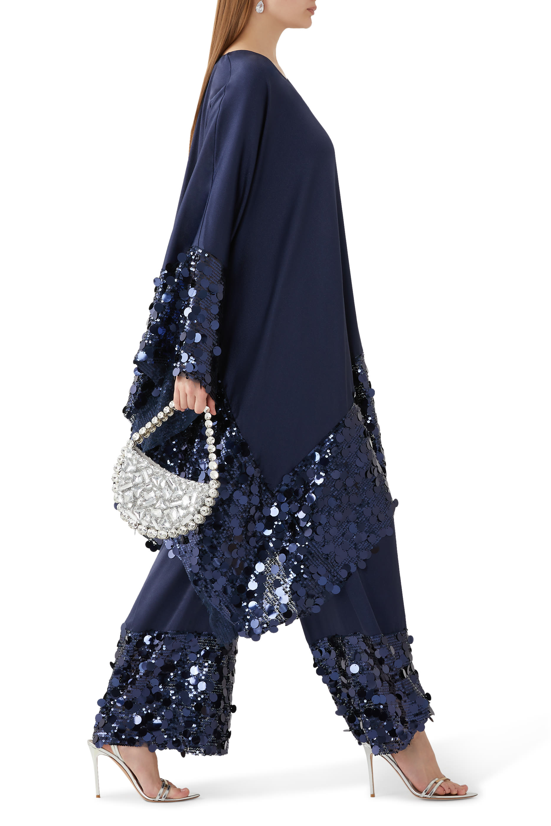 Dreamy Sequin Trim Kaftan