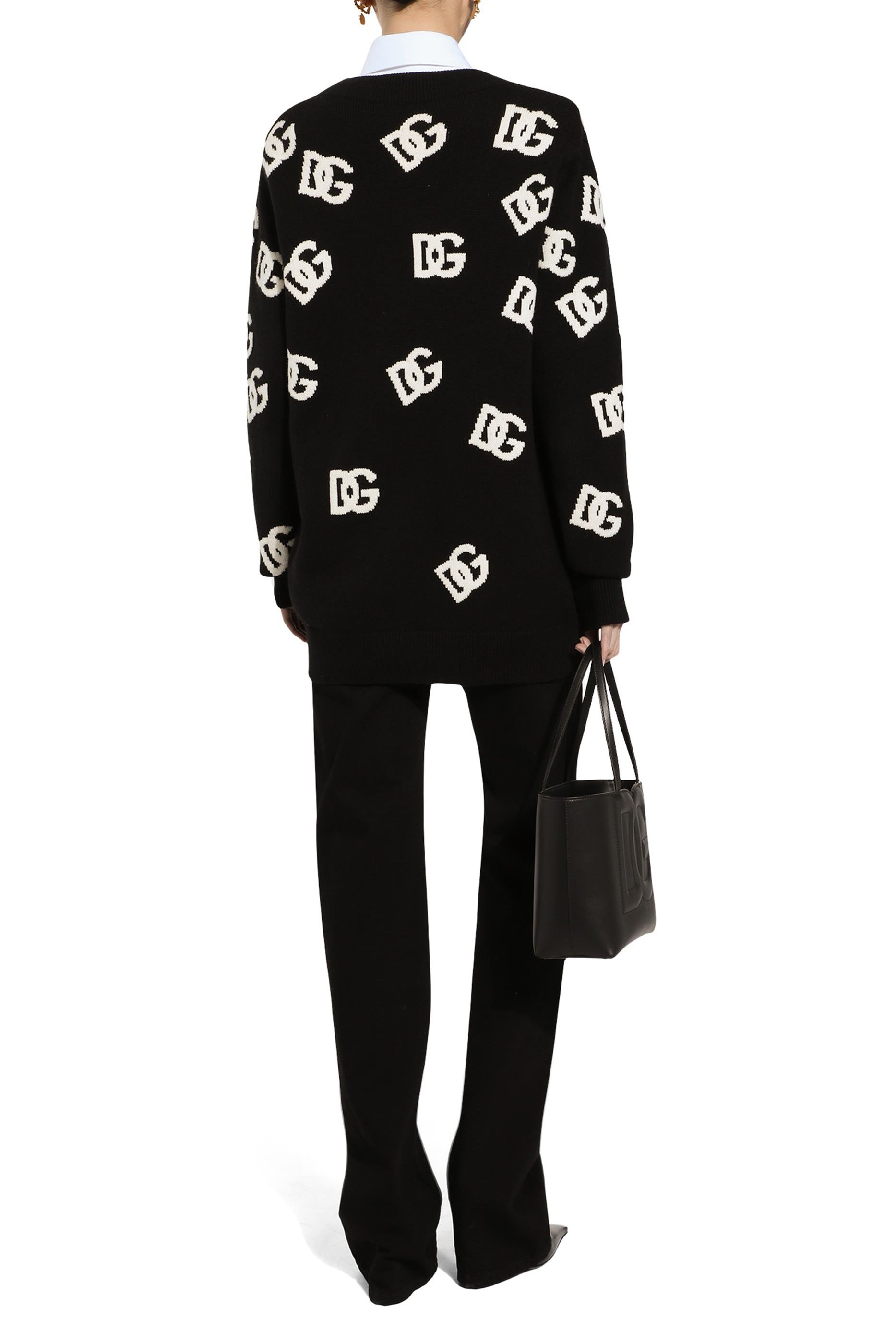 DG Logo Inlay Wool Cardigan