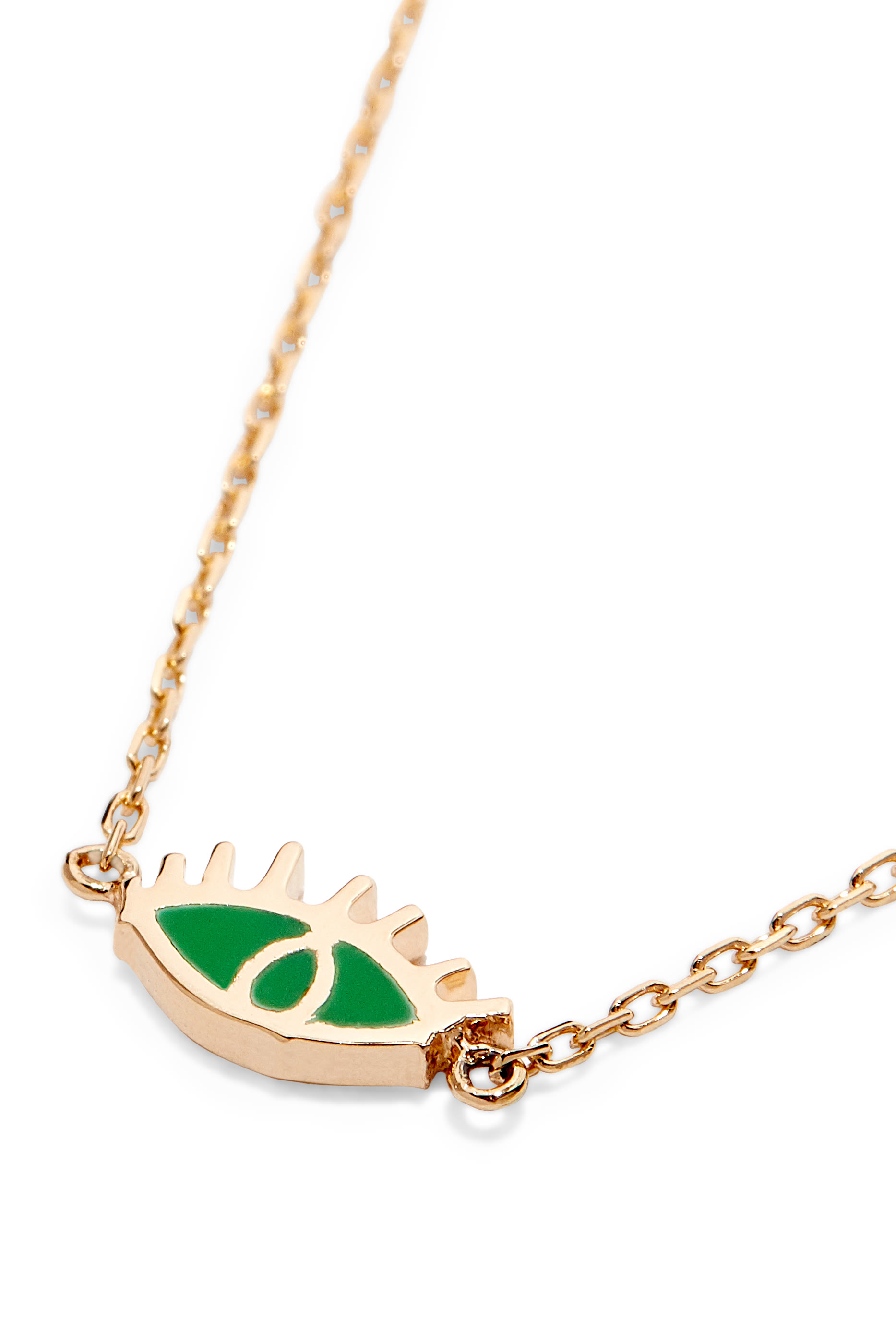 Green Enamel Eye Necklace