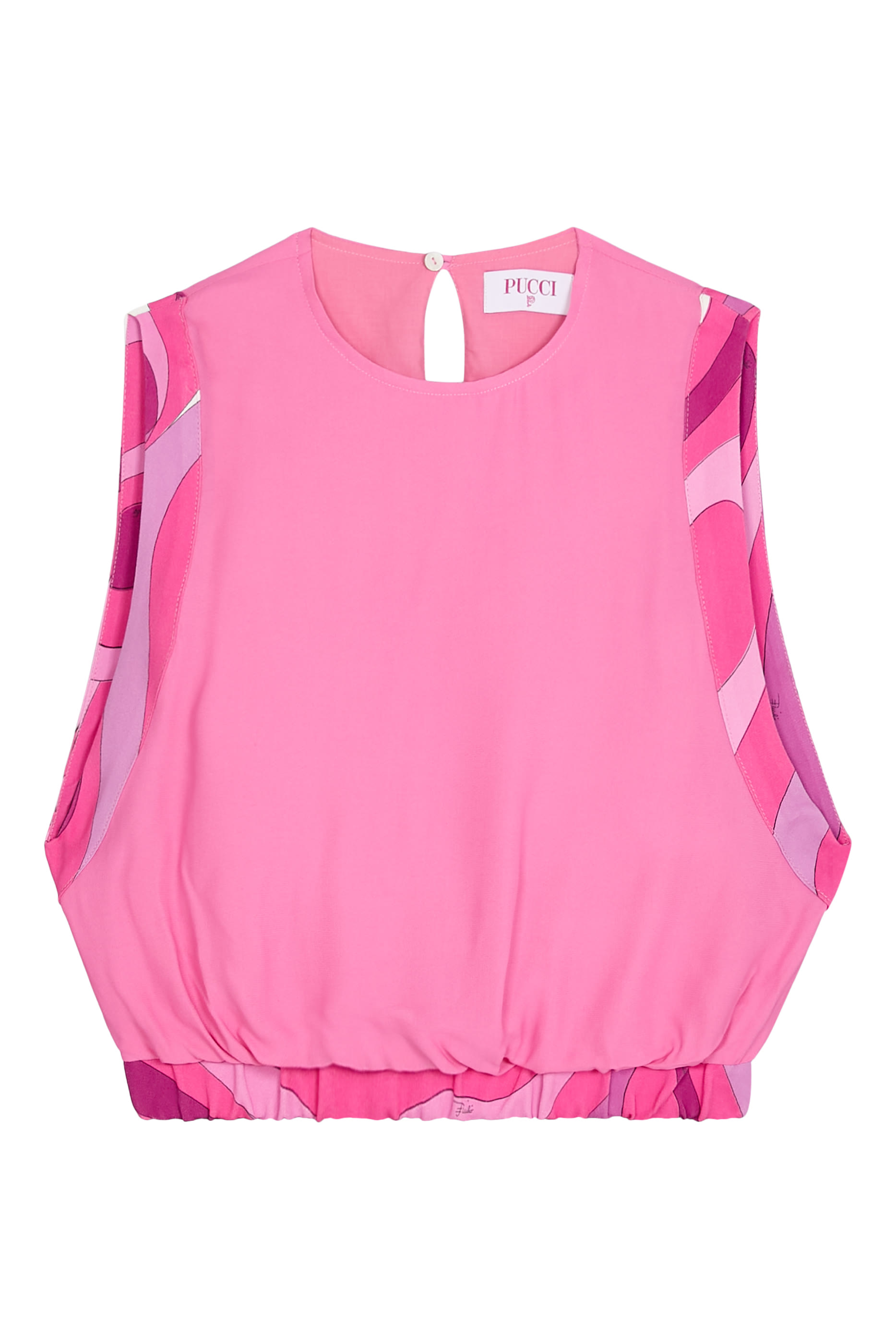 Kids Marmo-Print Sleeveless Top