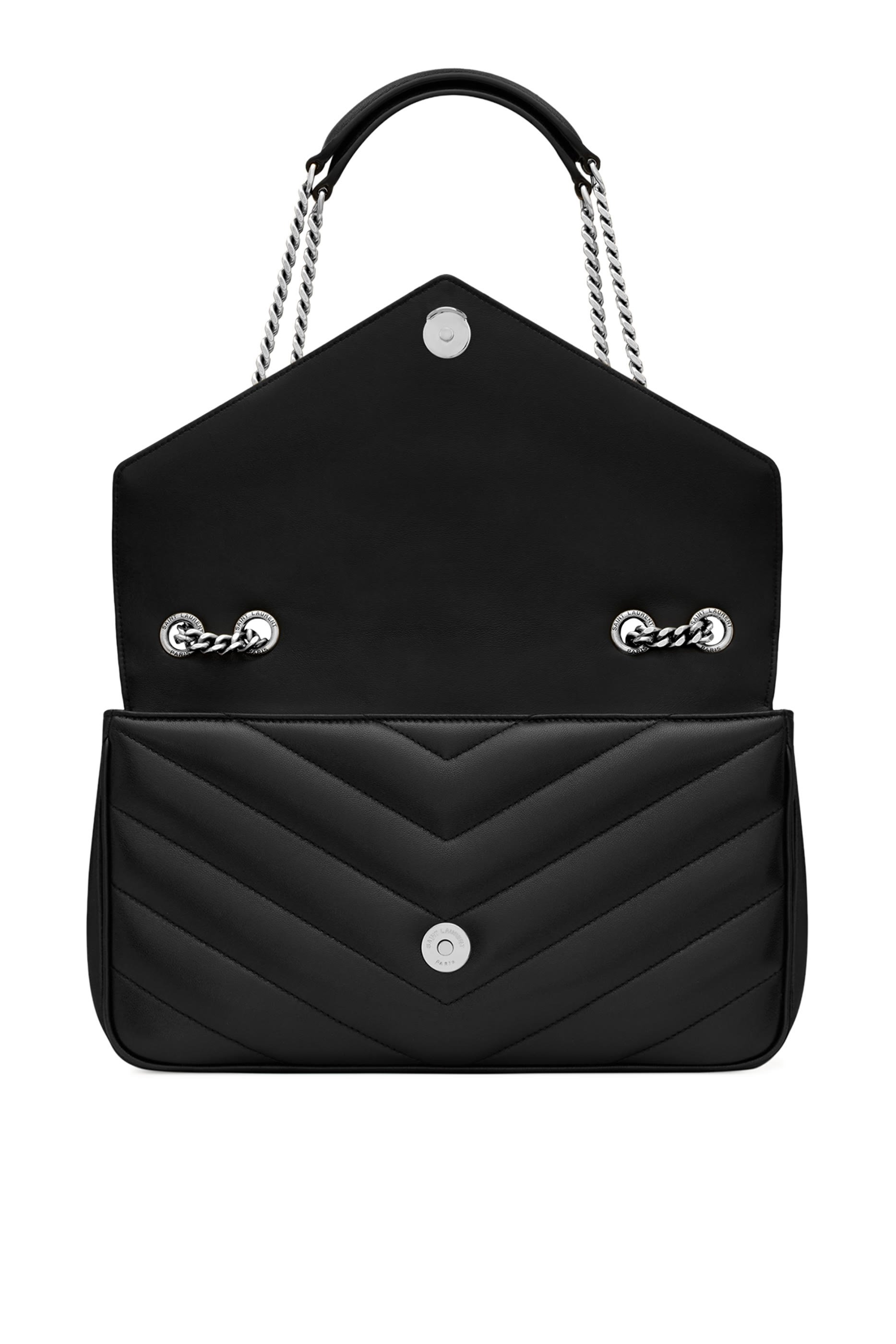  Loulou Medium Chain Bag In Matelass&eacute; Lambskin