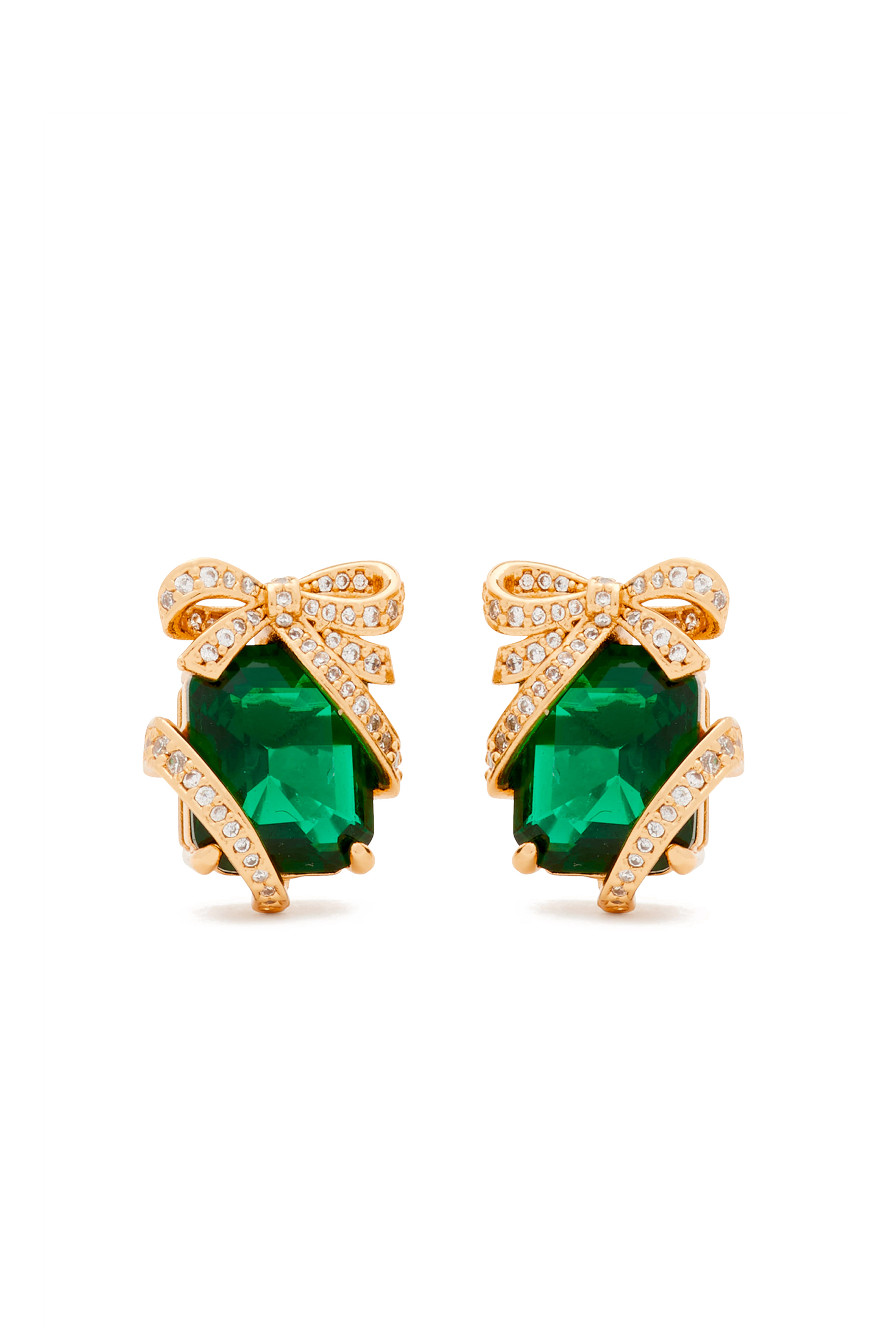 Buy Kate Spade Pave Present Studs, Emerald for Womens | Bloomingdale's UAE