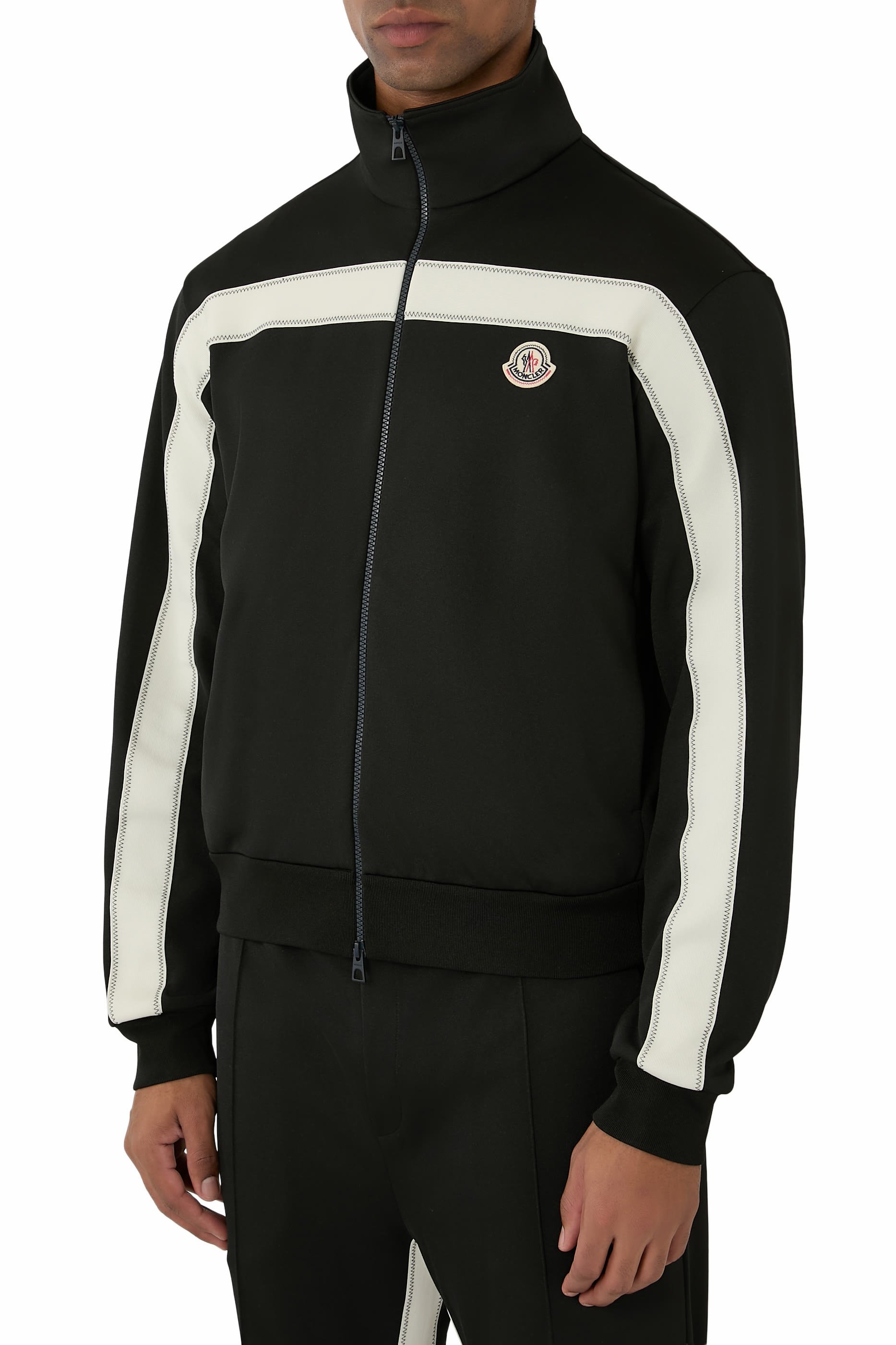 Track Jacket with Contrasting Panels 