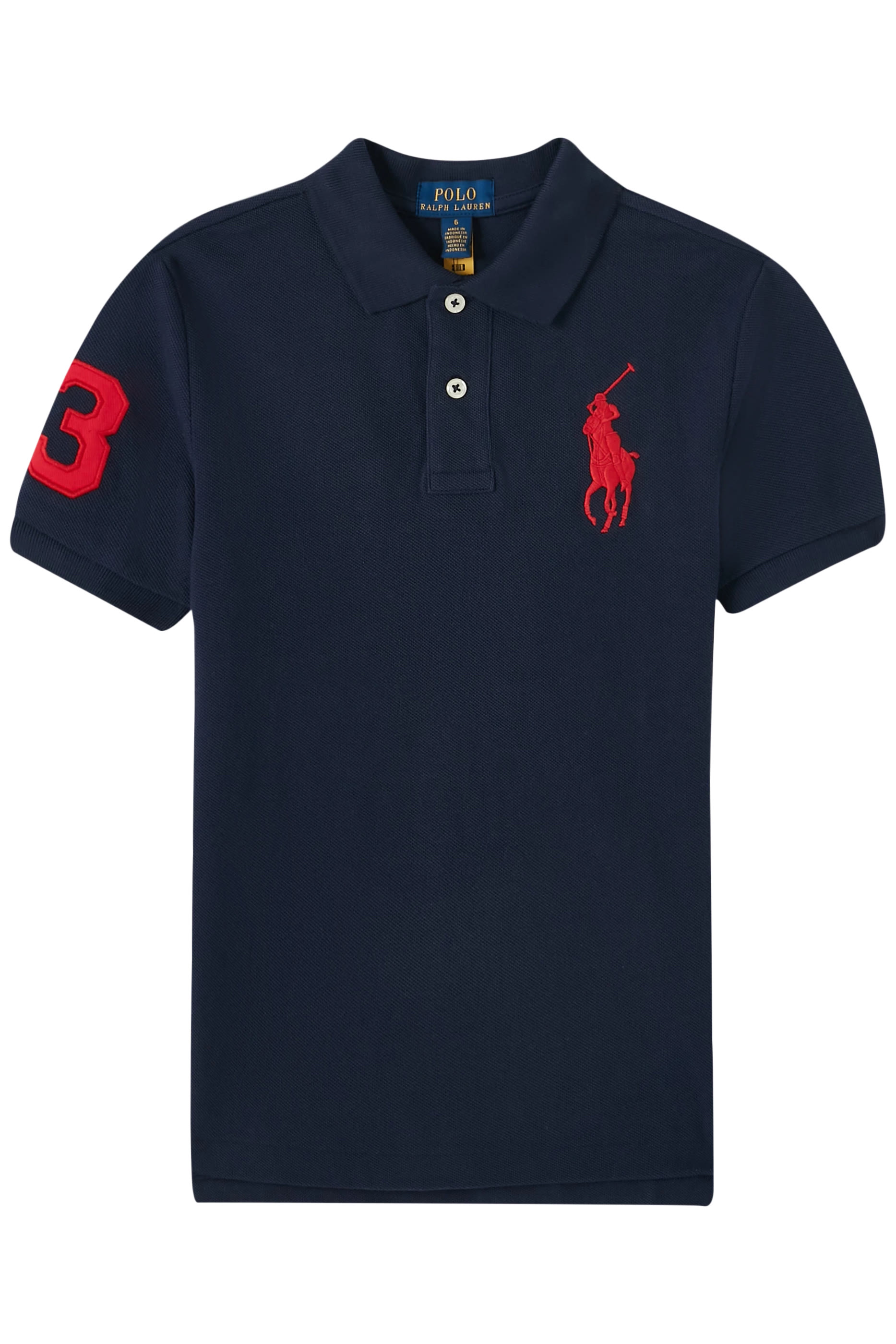 Kids Big Pony Cotton Mesh Polo Shirt
