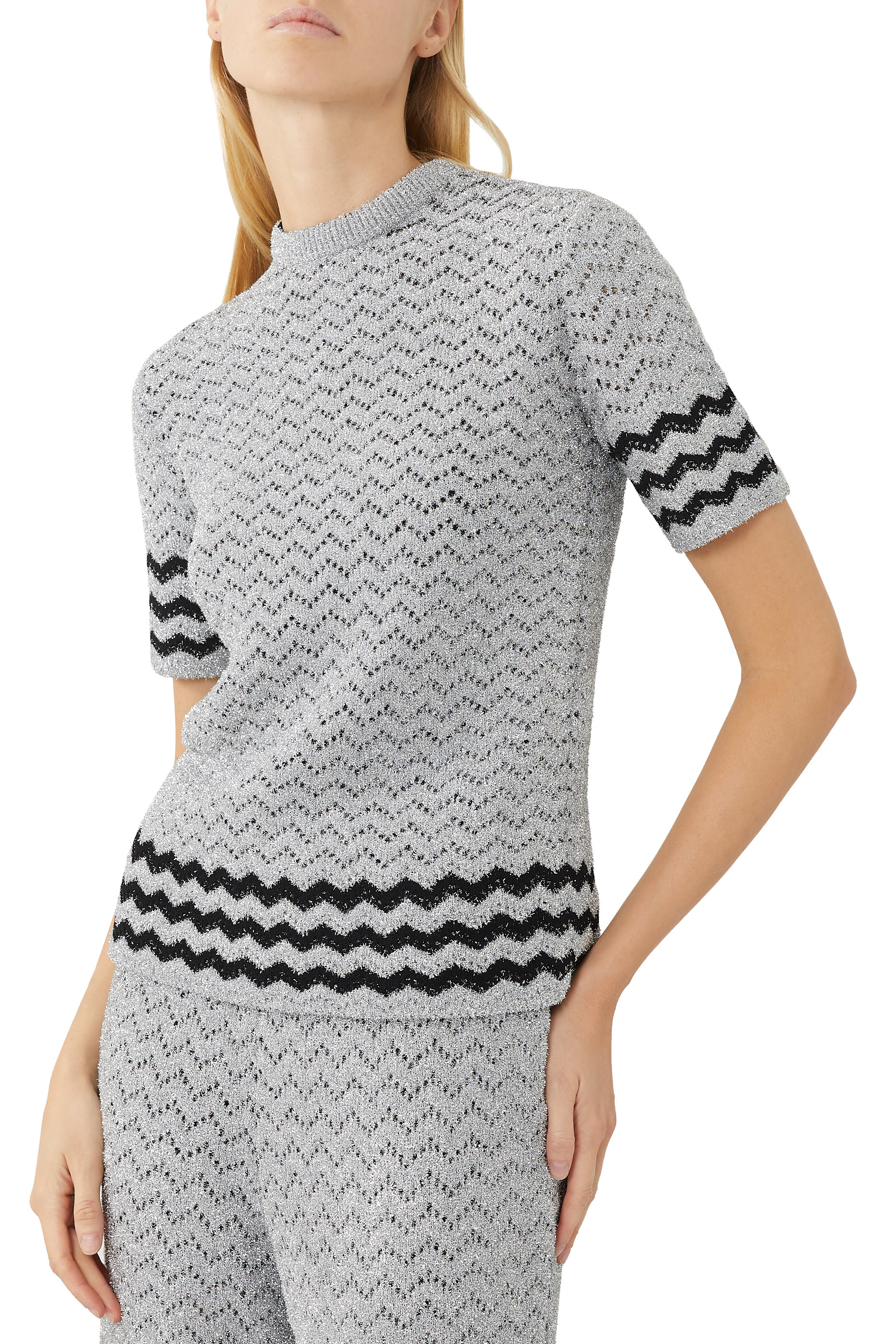 Nojum Zig-Zag Lurex Top