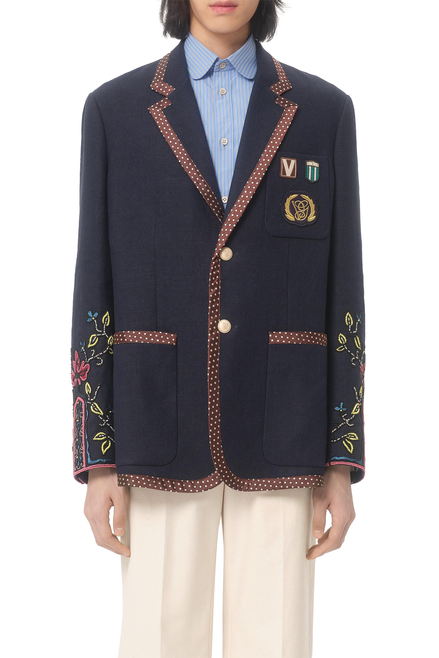 Single-Breasted Linen Jacket