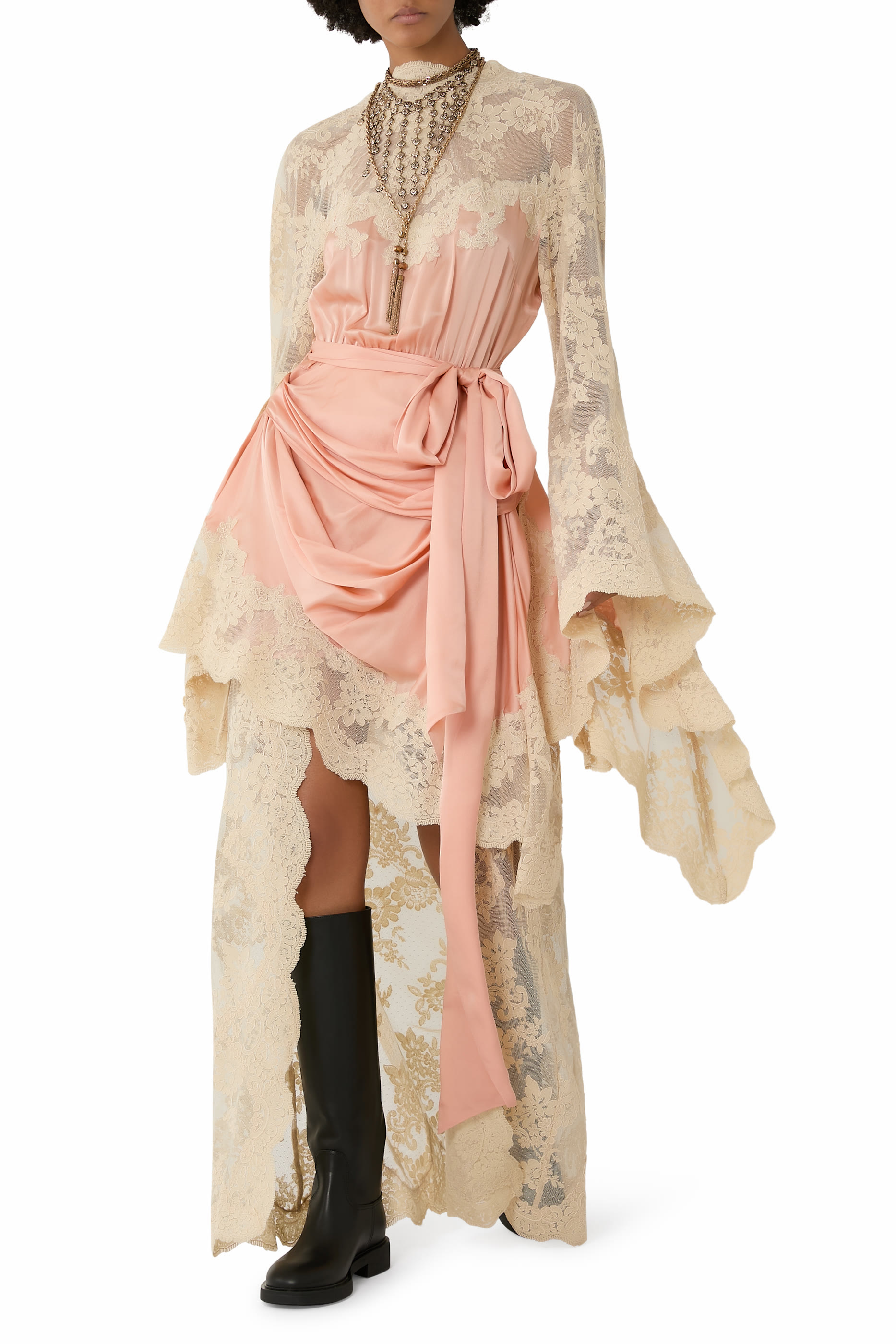 Hypnotic Satin Drape Dress