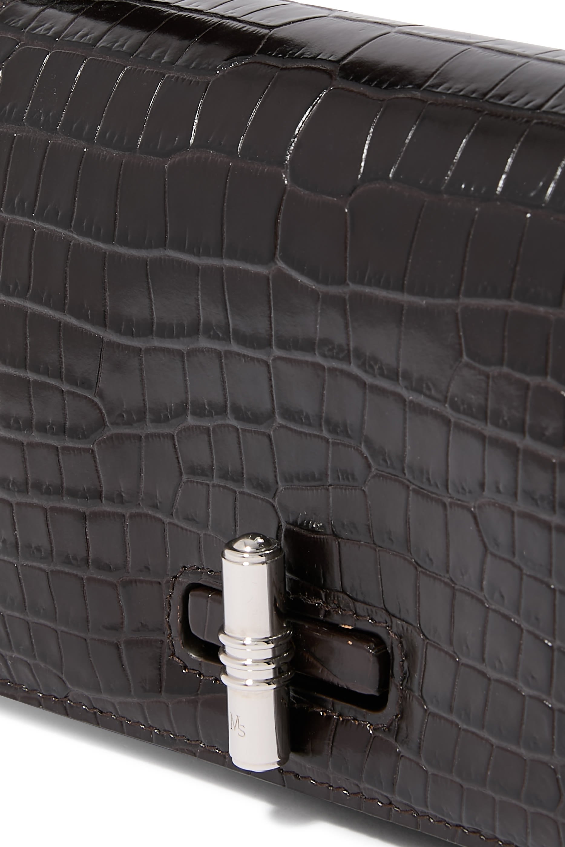 Embossed Leather Clutch Bag