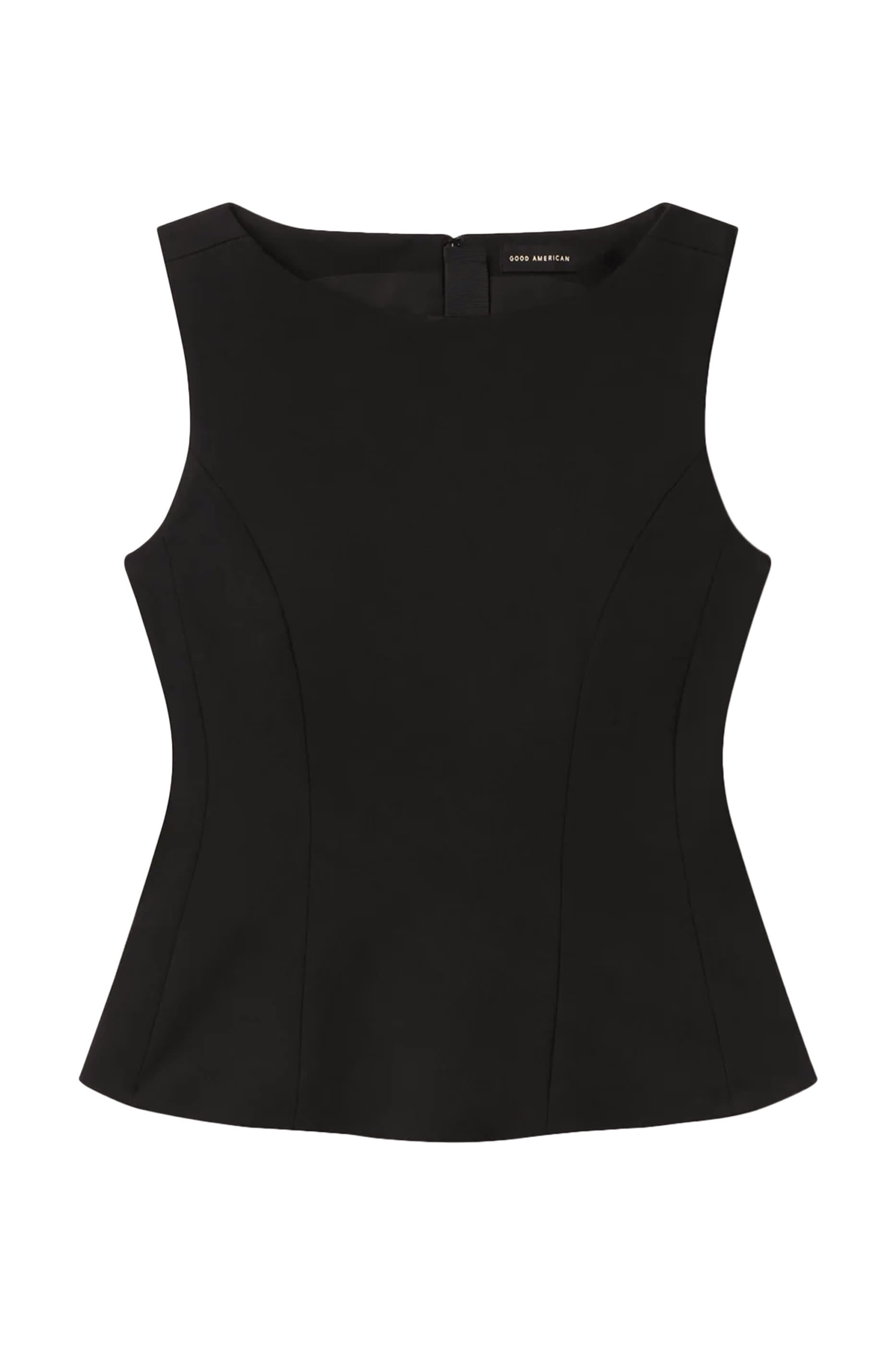 Soft Stretch Ponte Straight Neck Top