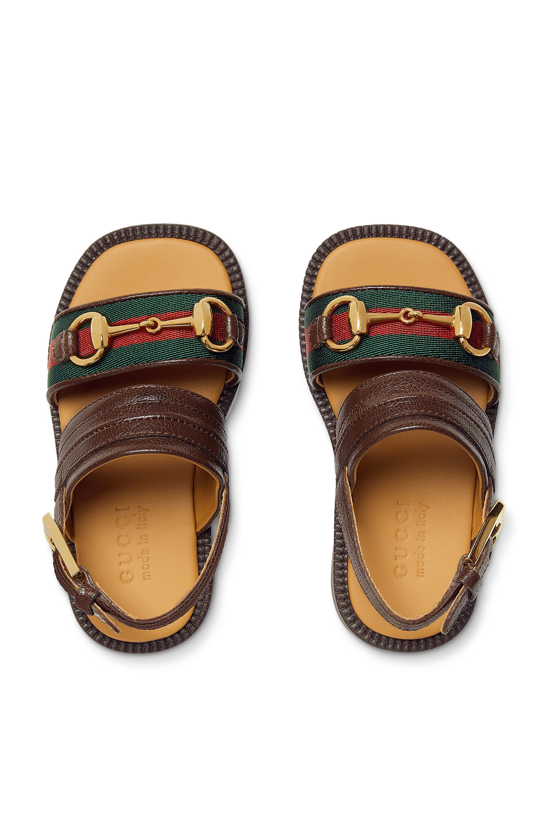 Kids Leather Horsebit Sandals