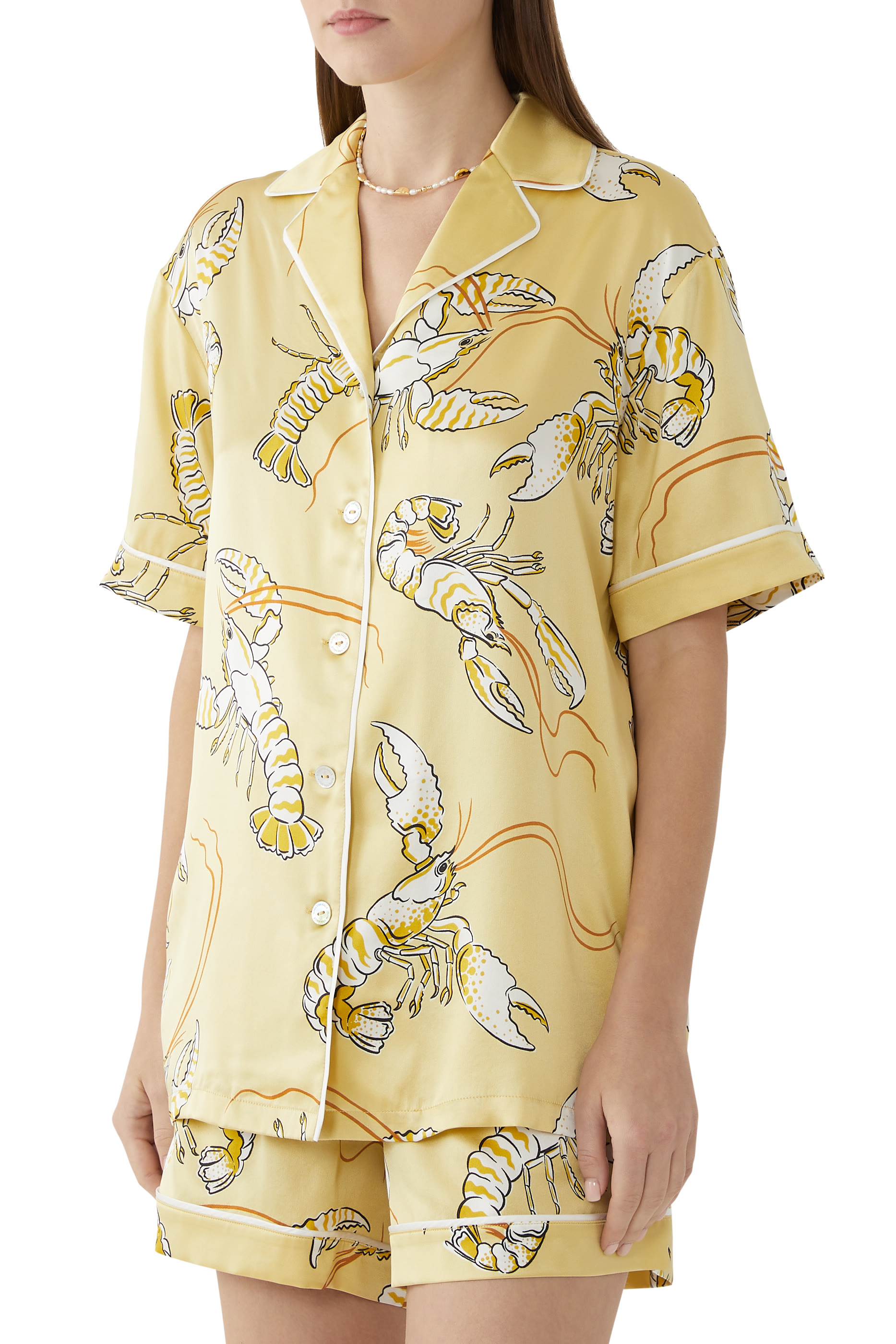  Ingo Perseus Lobster Silk Short Pyjama Set