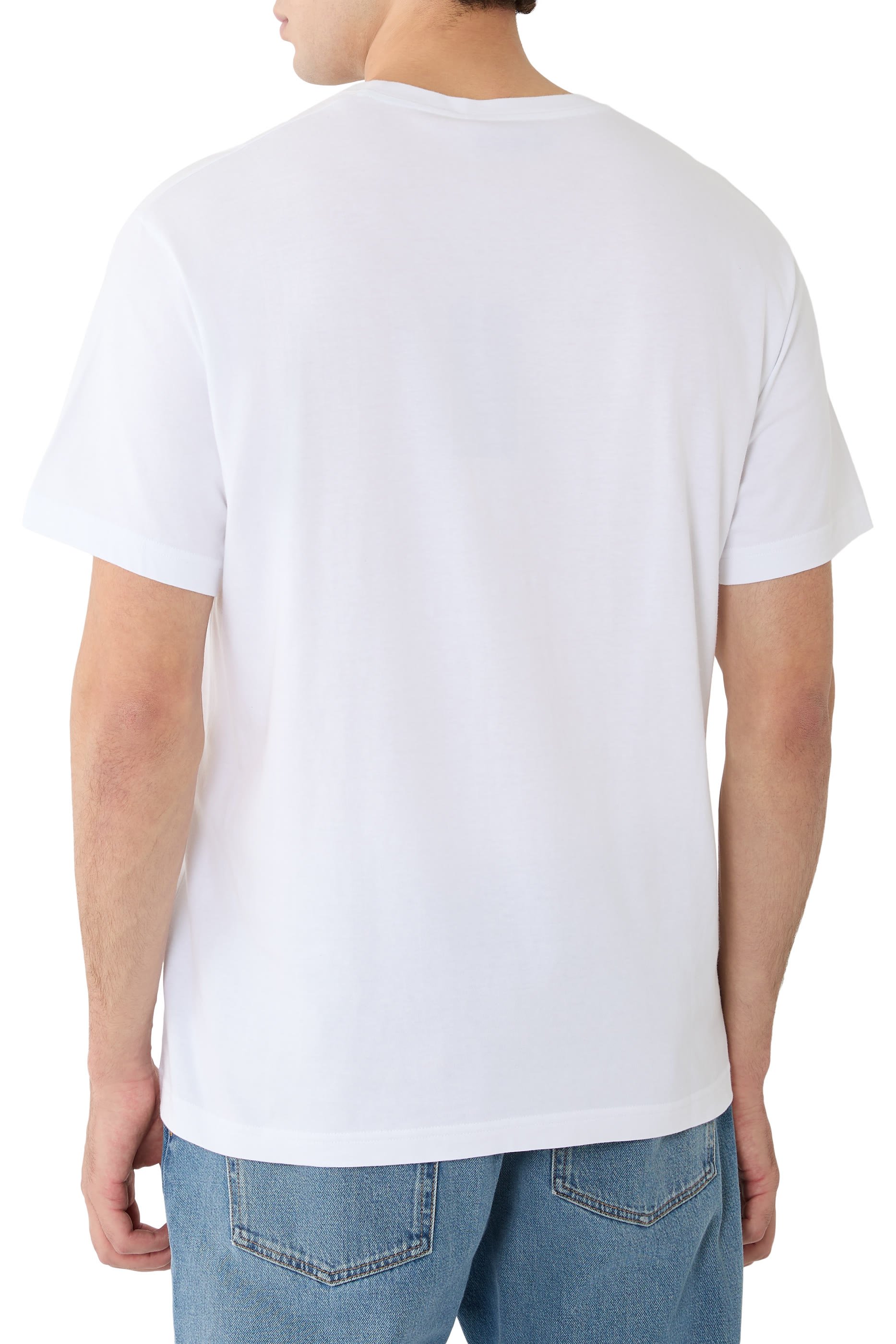 Logo Embroidery Cotton Jersey T-Shirt